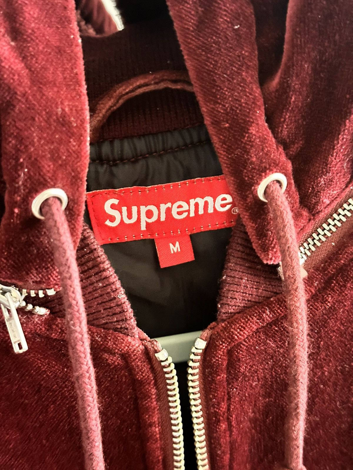 Supreme Supreme Burgundy Eagle Velour Jacket Medium Size US M / EU 48-50 / 2 - 3 Thumbnail