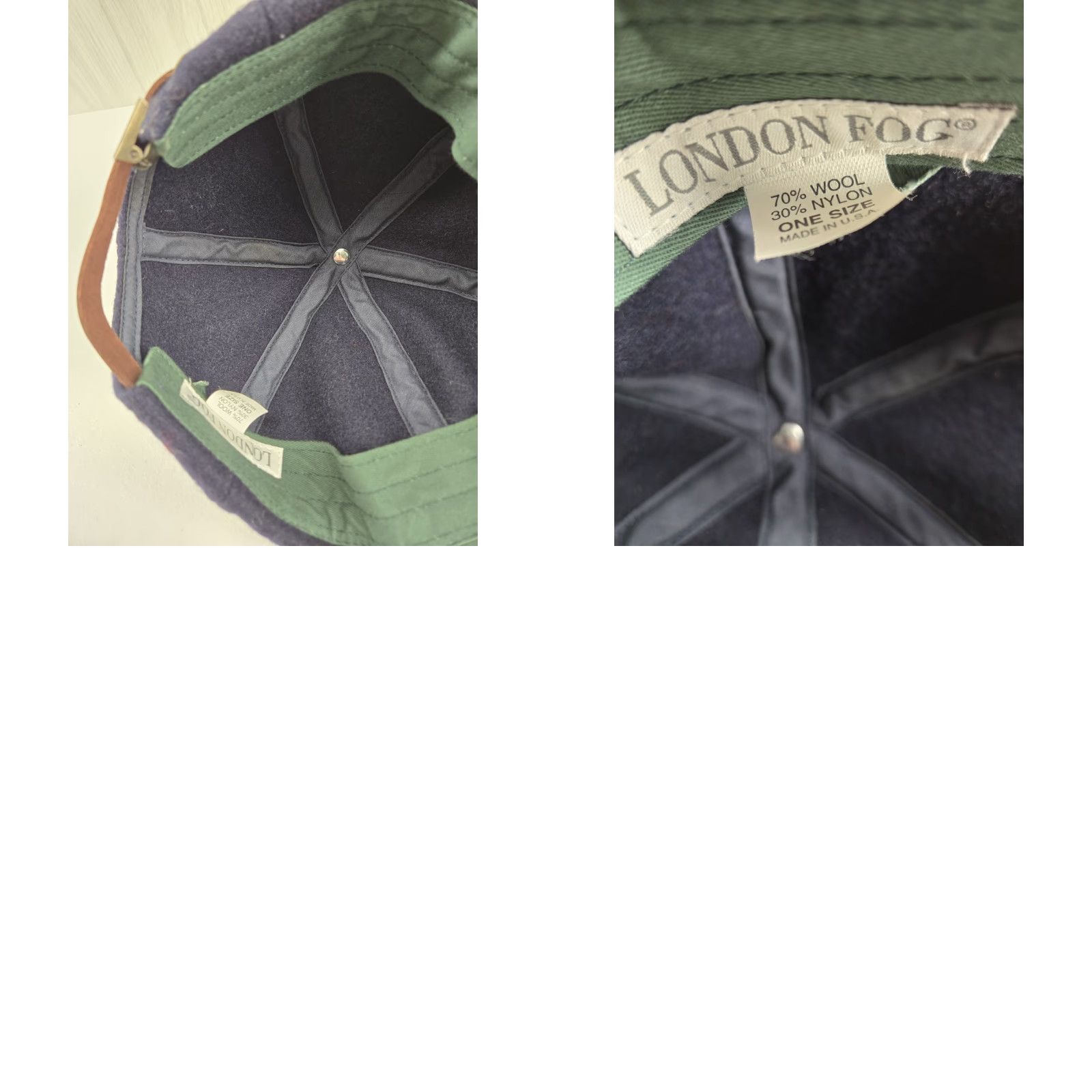 London Fog VINTAGE London Fog Baseball Cap Hat Men Adjustable Wool Blend Blue 90s Suede Solid Cap Size ONE SIZE - 10 Thumbnail