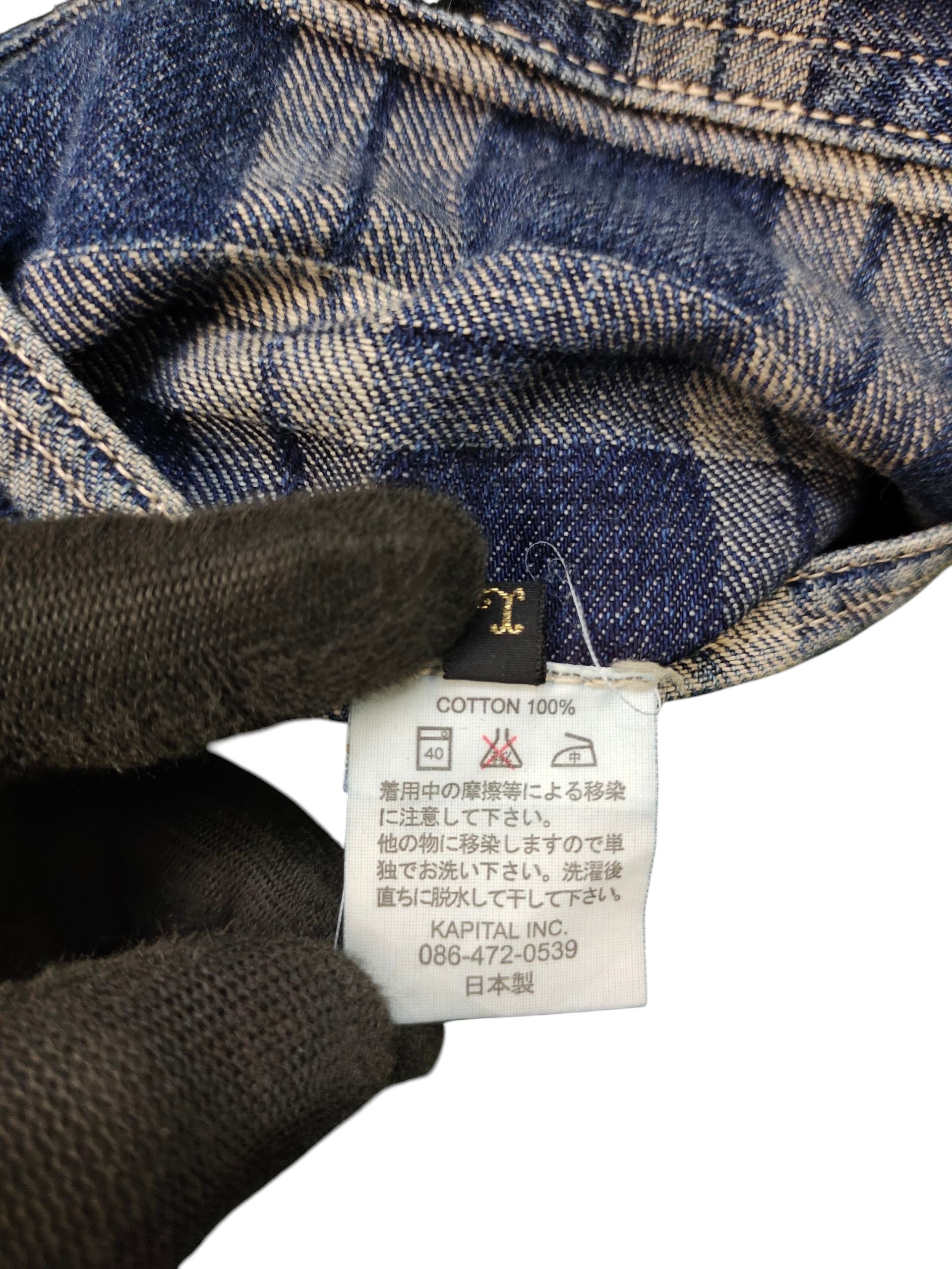 Kapital Vintage Kapital Japan Checkered Cropped Denim Jeans Size US 33 - 12 Thumbnail