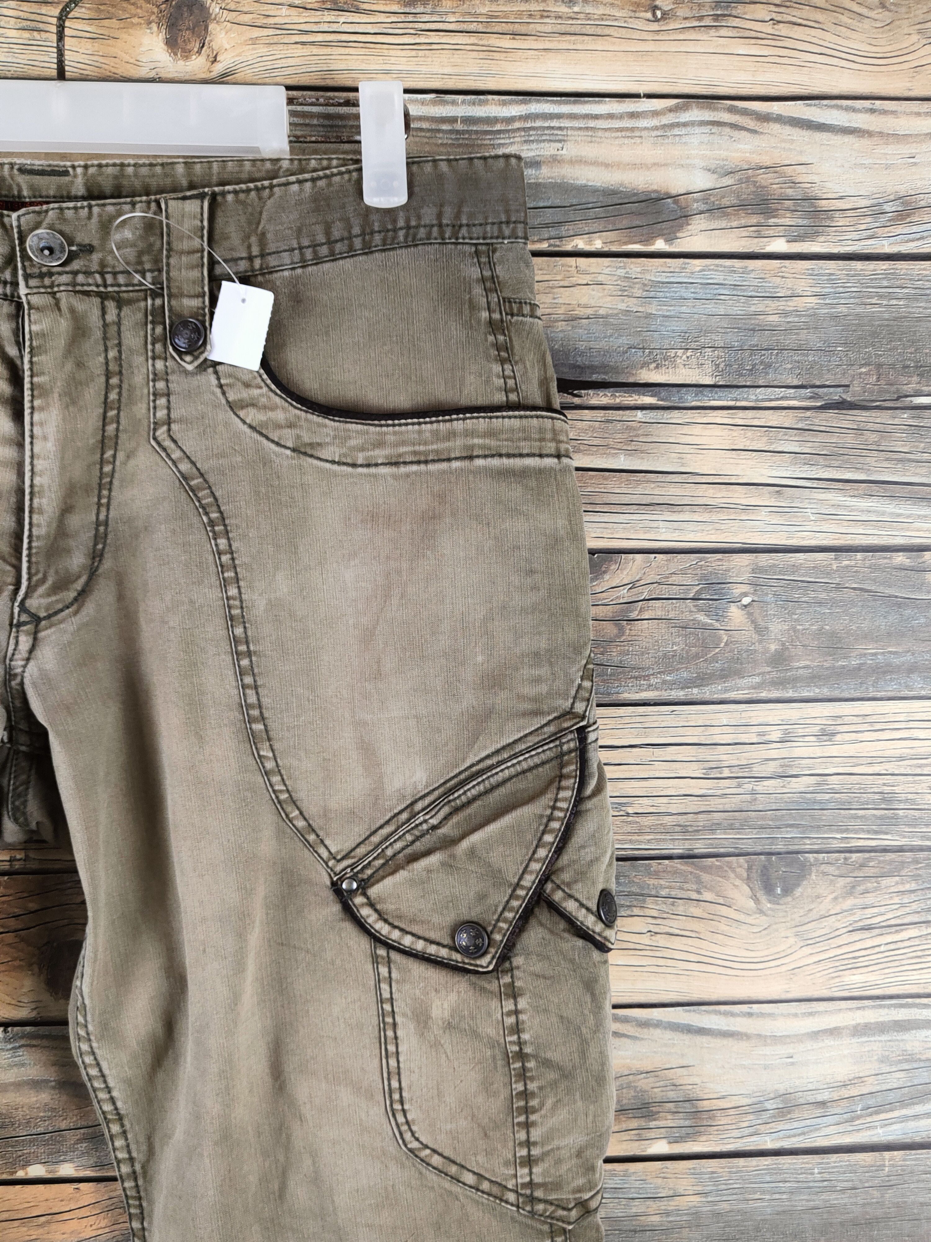 Nicole Club DL Nicole Club Olive Multipocket Cargo Pants #46-371 Size US 33 - 5 Thumbnail