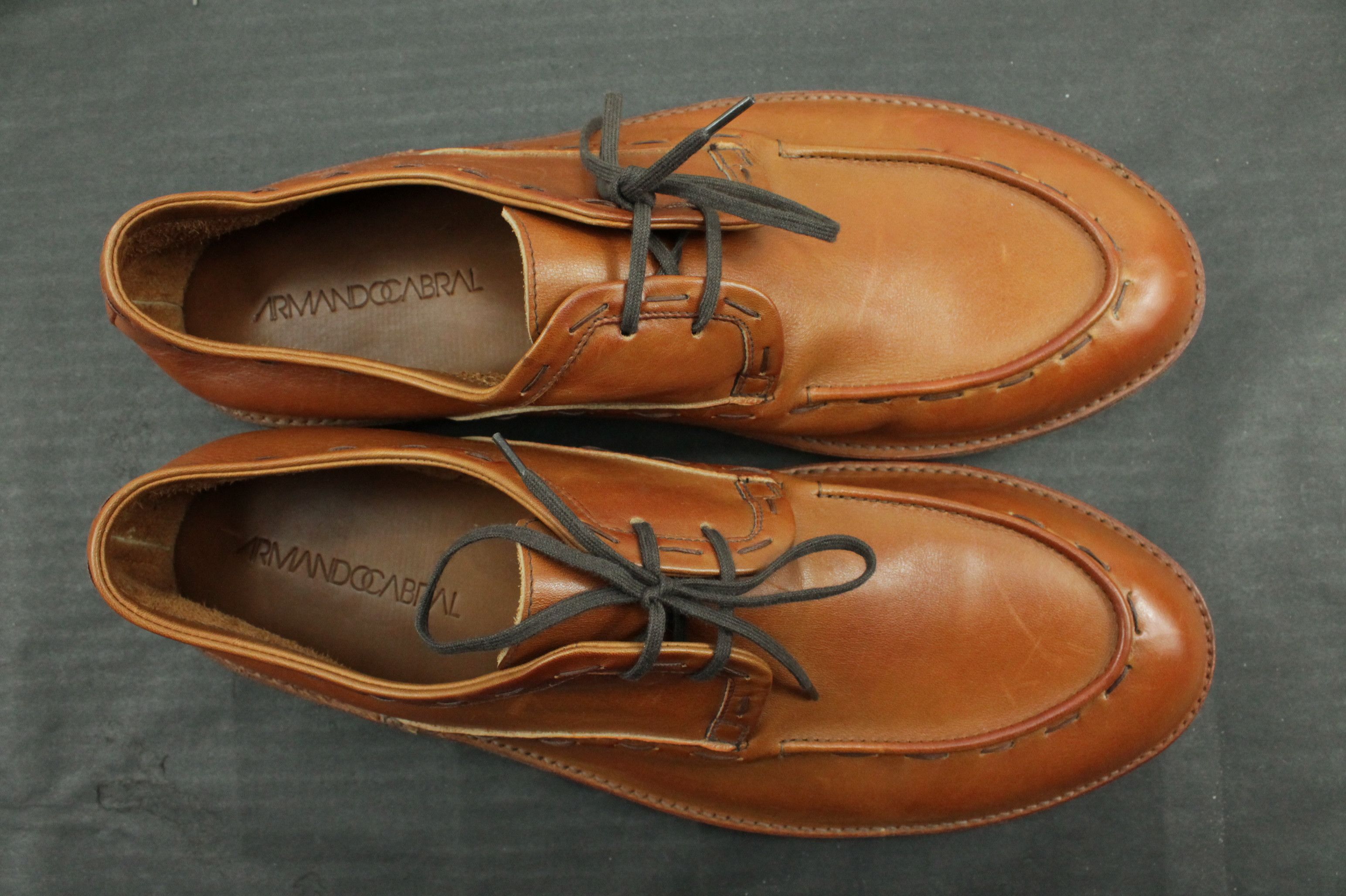 Armando Cabral Armando Cabral Brown Leather Leonard Derby Shoes Size US 12 / EU 45 - 9 Thumbnail