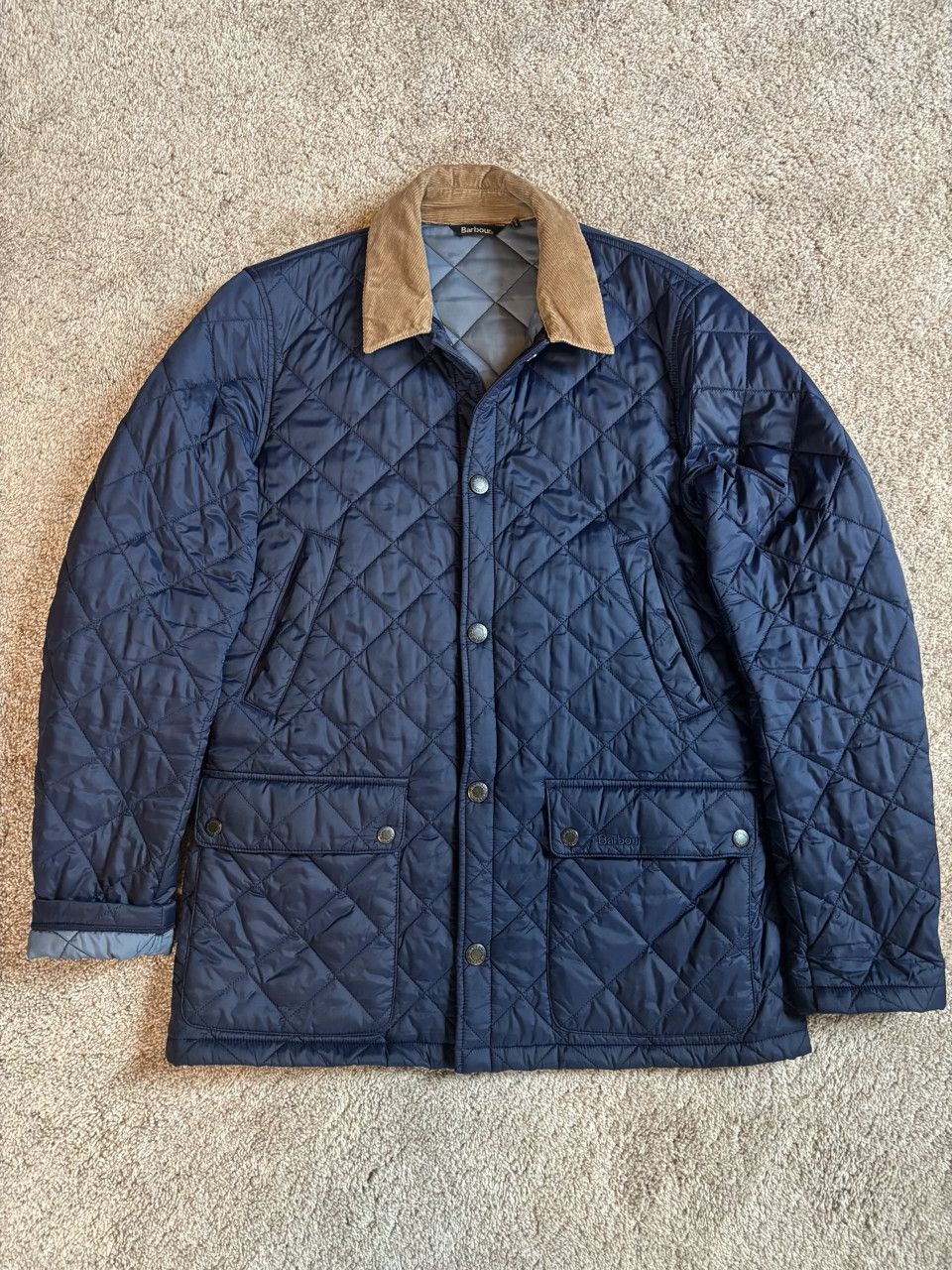 Glyne Quilted Jacket with Corduroy Neck