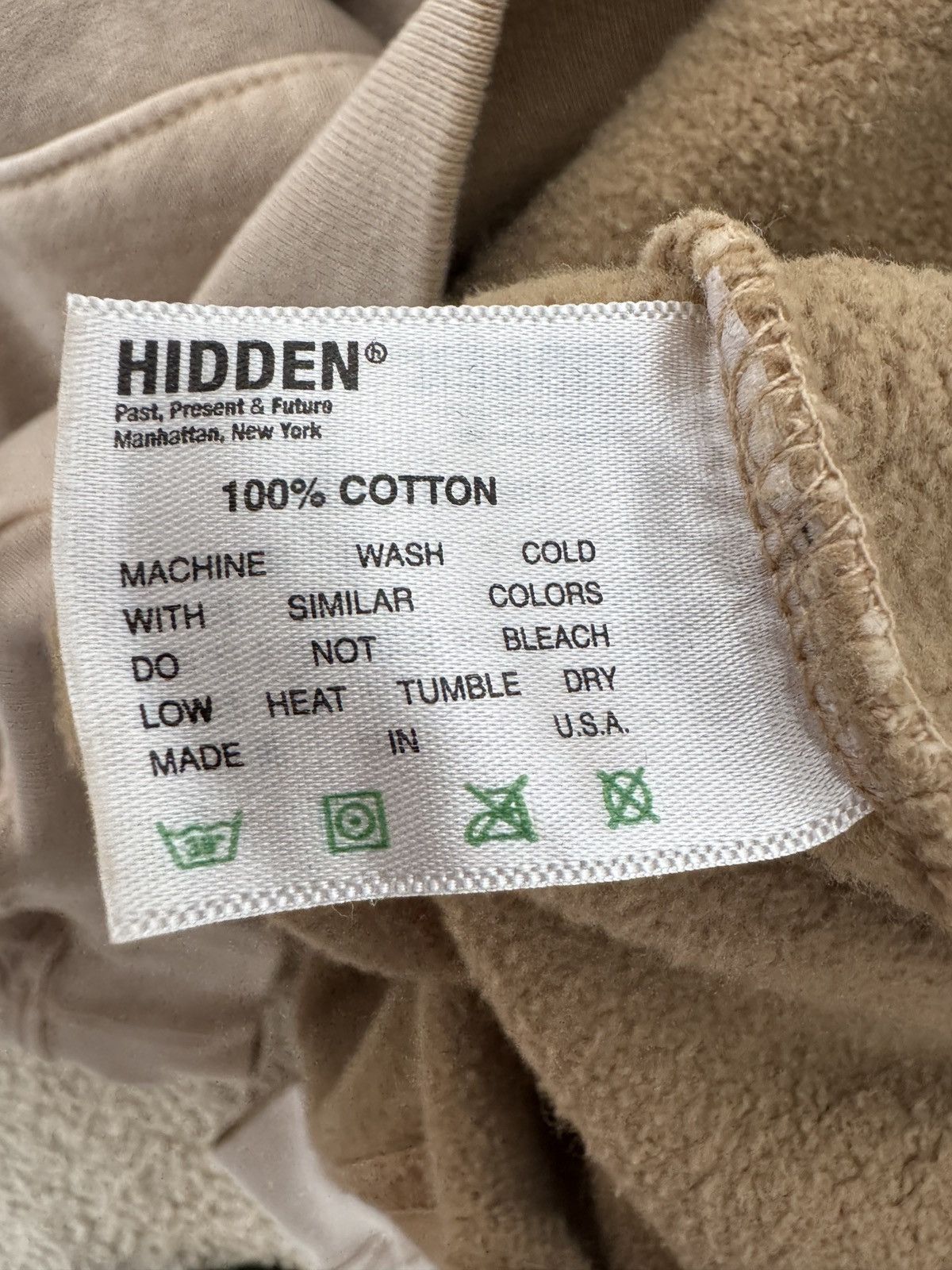 HIDDEN Hidden NY Vintage Wash Khaki Hoodie XL Brand New Size US XL / EU 56 / 4 - 5 Thumbnail