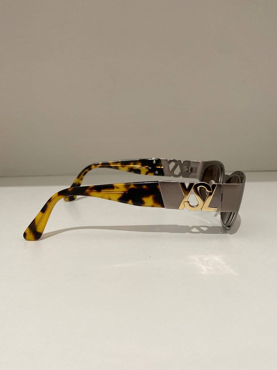 Saint Laurent Paris Yves Saint Laurent YSL Logo Leopard Retro Vintage Sunglasses Size ONE SIZE - 6 Thumbnail