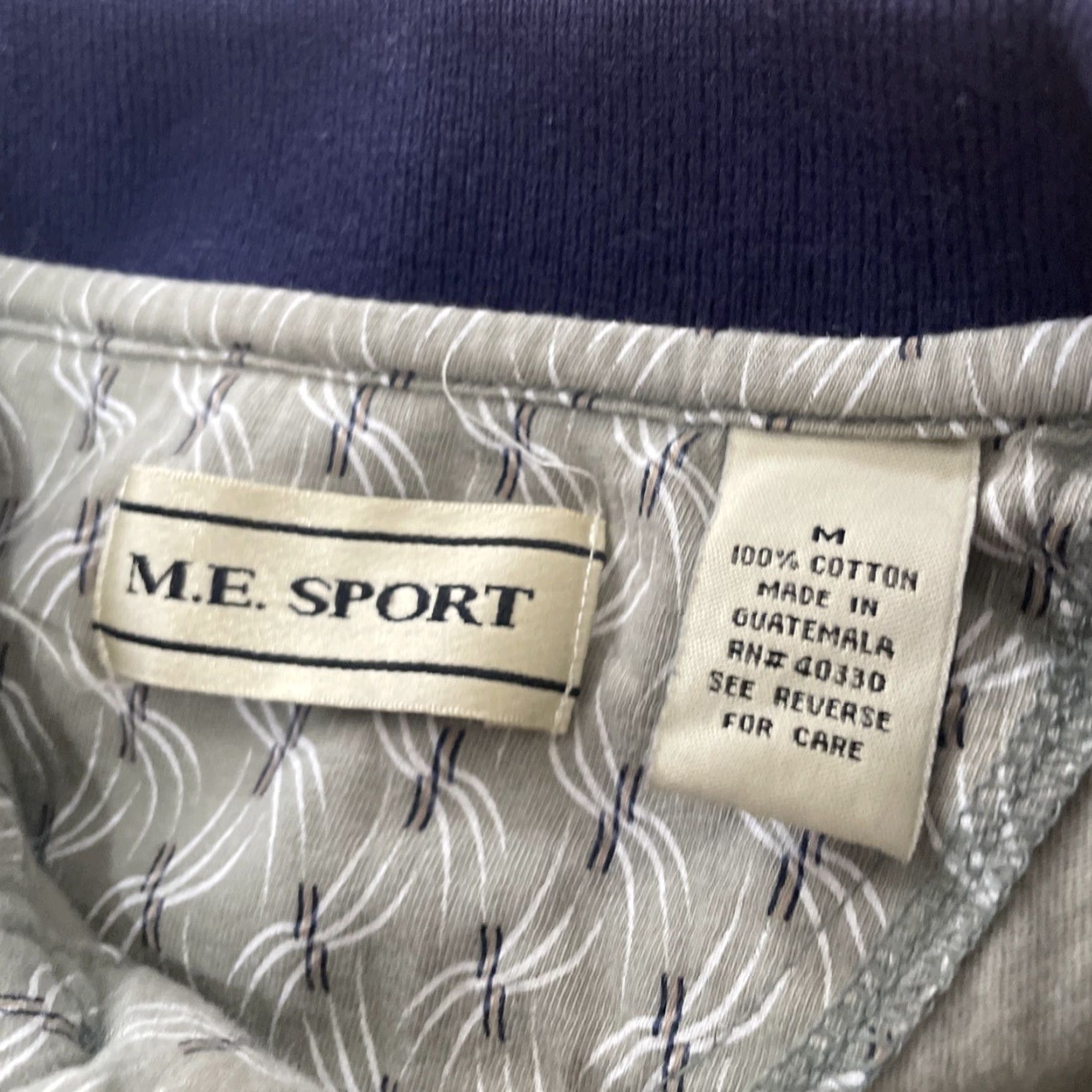 Vintage VINTAGE M.E. Sport Polo Shirt Men M Green Blue Geometric 90s Streetwear Y2k Prep Polo Mens Short Sleeve Button Collar Size US M / EU 48-50 / 2 - 5 Thumbnail