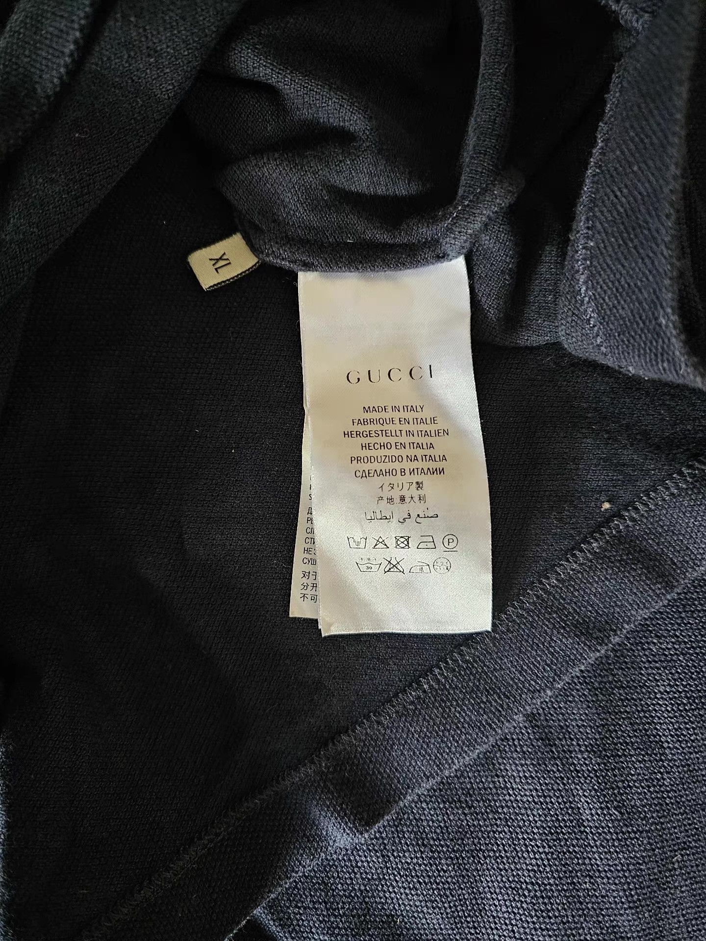 Gucci Gucci Black Short Sleeve Polo Shirt, Size US XL / EU 56 / 4 - 4 Thumbnail