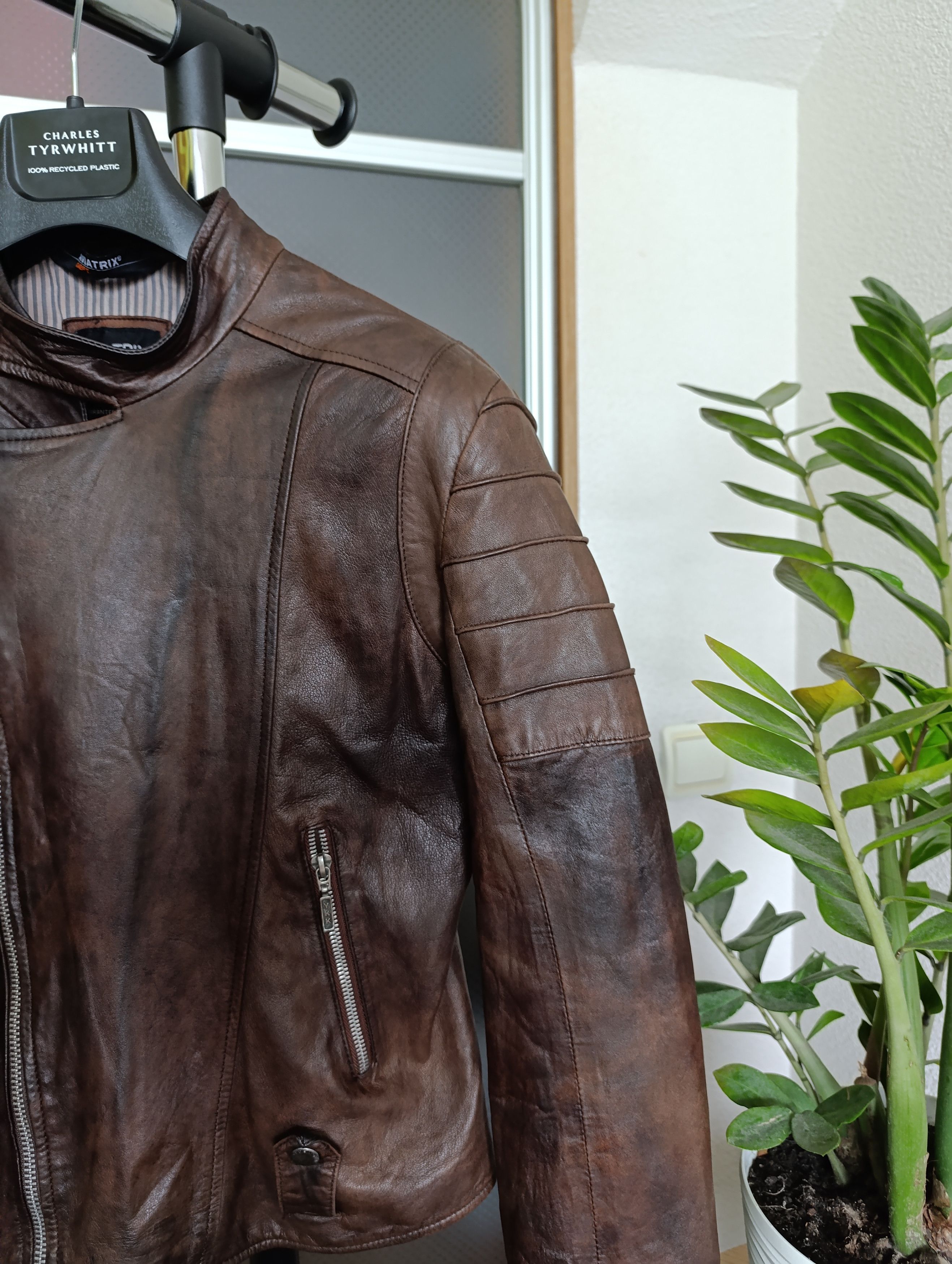 Vintage AVIATRIX WOMEN LEATHER BIKER JACKER Size XXL / US 16-18 / IT 52-54 - 11 Thumbnail