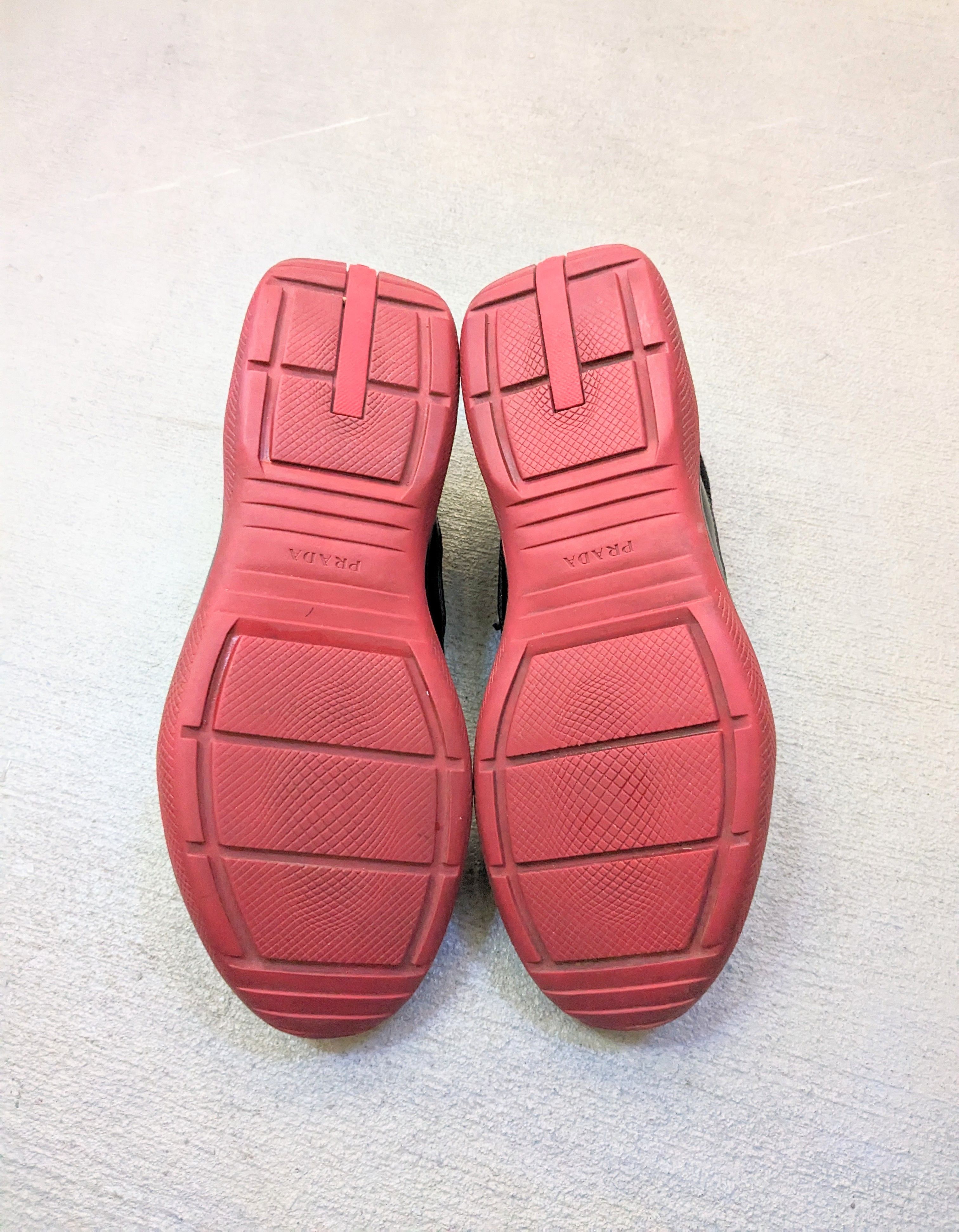 Prada Prada America's Cup Size 7 Black Red Leather 4E2905 Size US 7 / EU 40 - 20 Thumbnail