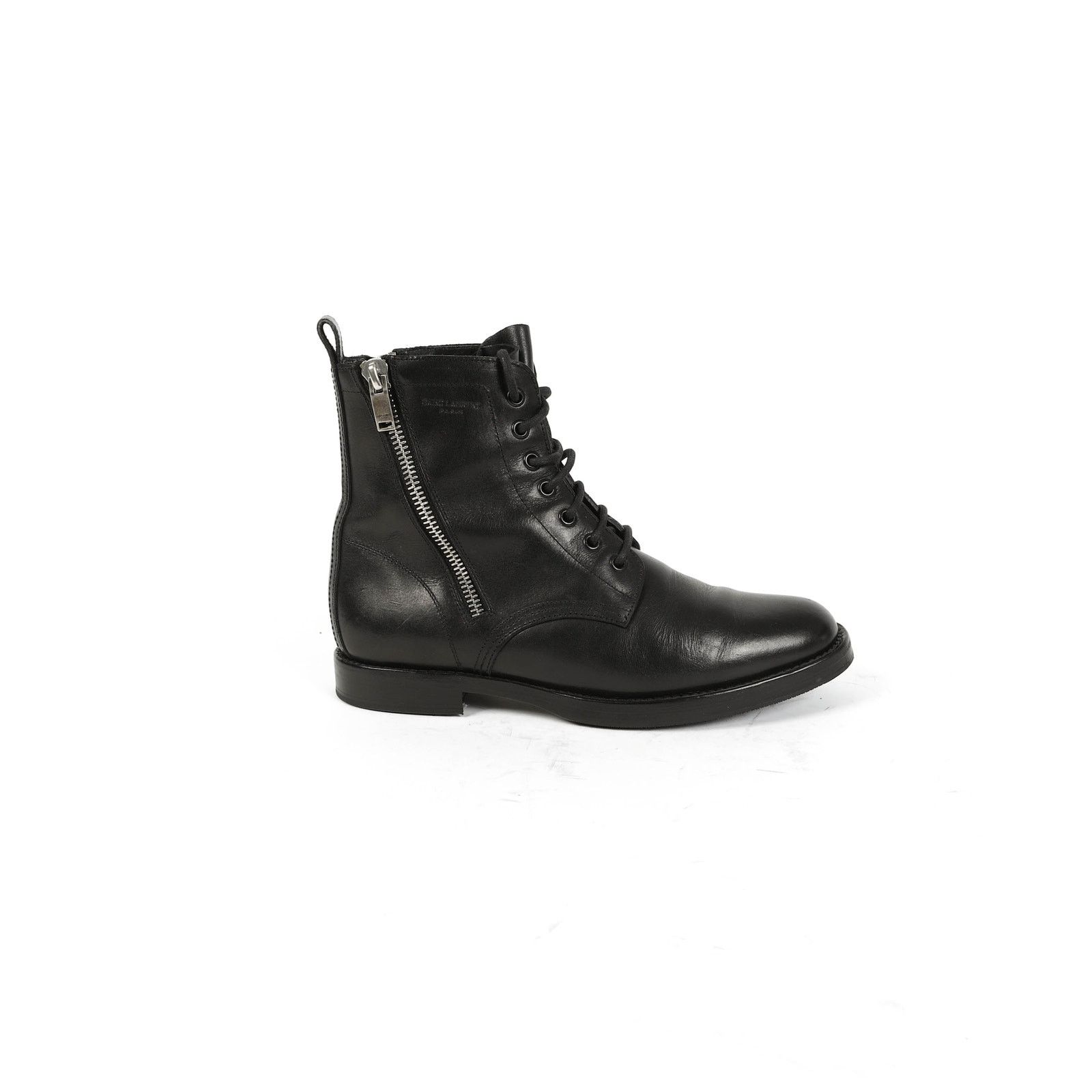 Saint Laurent Paris FW15 Double Zip Ranger Boots in Black Leather Size US 8 / EU 41 - 1 Thumbnail