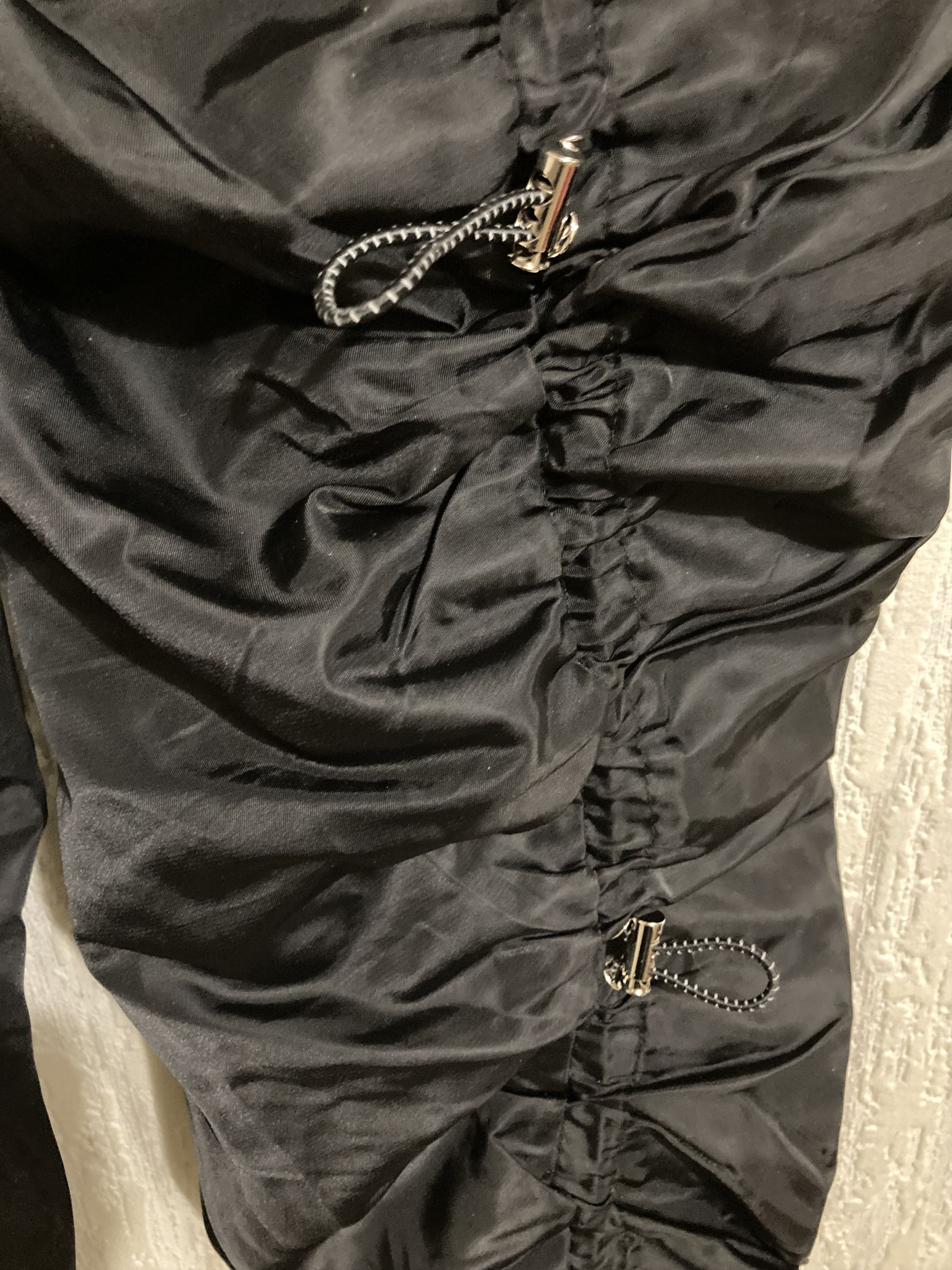 Maniere De Vior Maniere De Voir Nylon Bungee Ruched Cargo Pants - Black Size 28" / US 6 / IT 42 - 6 Thumbnail