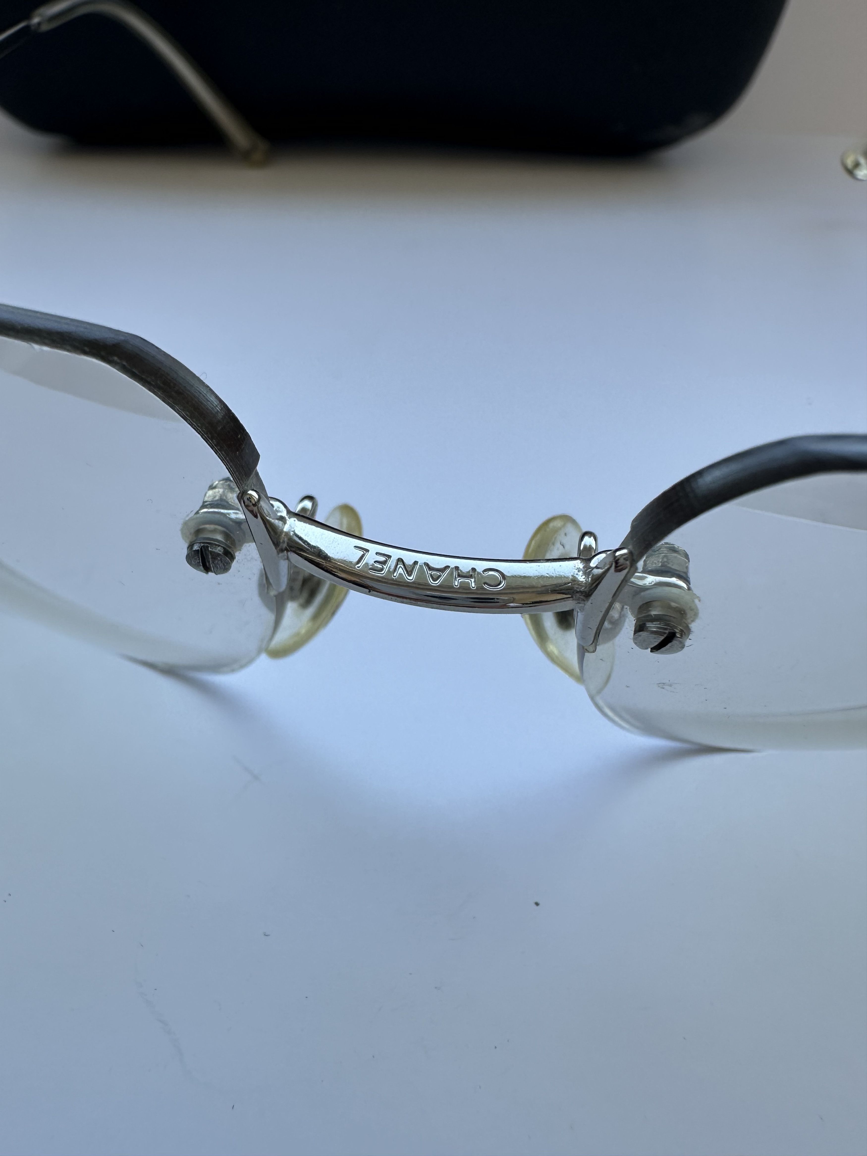 Chanel Vintage Chanel 4017 CC Logo Rimless Glasses Silver 0 Size ONE SIZE - 6 Thumbnail