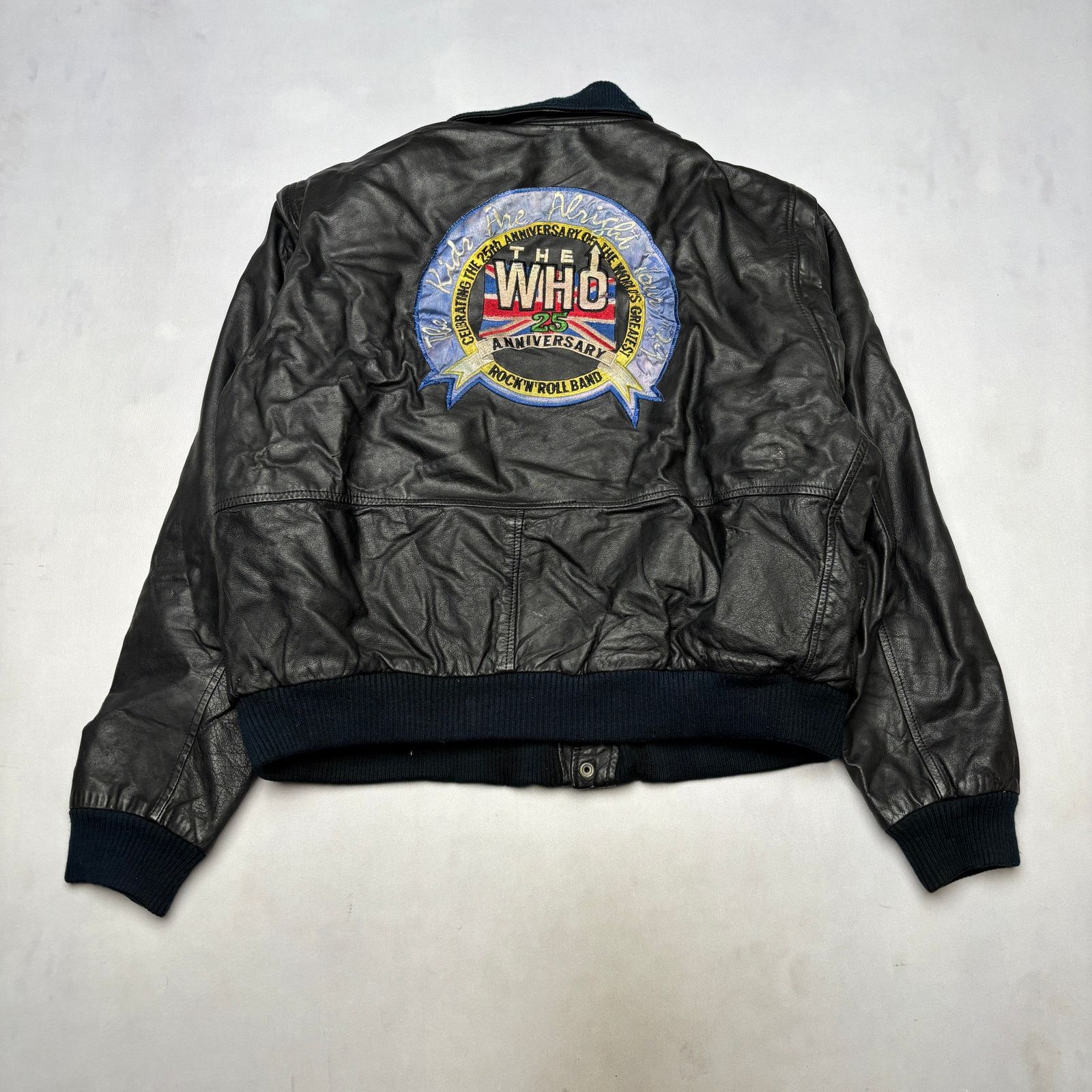 Vintage VTG 1989 The Who 25th Anniversary Tour Leather Bomber Large Size US L / EU 52-54 / 3 - 2 Thumbnail
