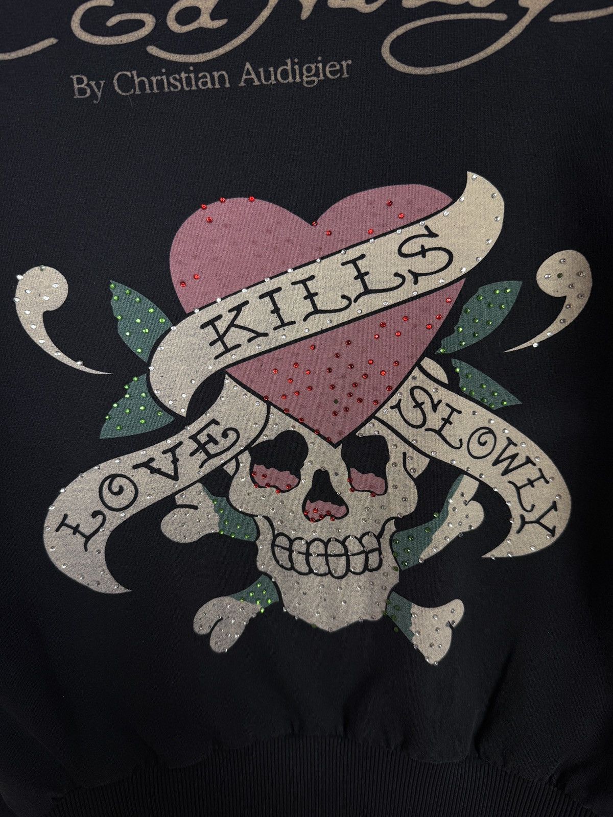 Christian Audigier RARE Vintage Ed Hardy Zip Hoodie Skelleton Skulls Audigier Size M / US 6-8 / IT 42-44 - 13 Thumbnail