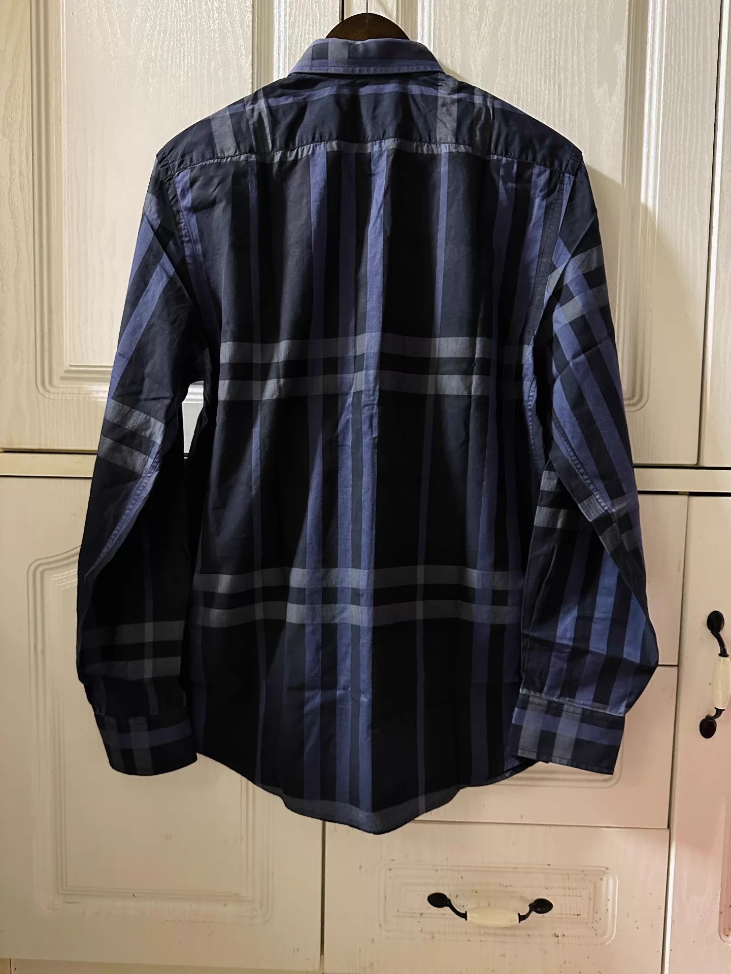 Burberry BURBERRY Men's Blue Check Runway Shirt M 98 New Size US M / EU 48-50 / 2 - 2 Thumbnail