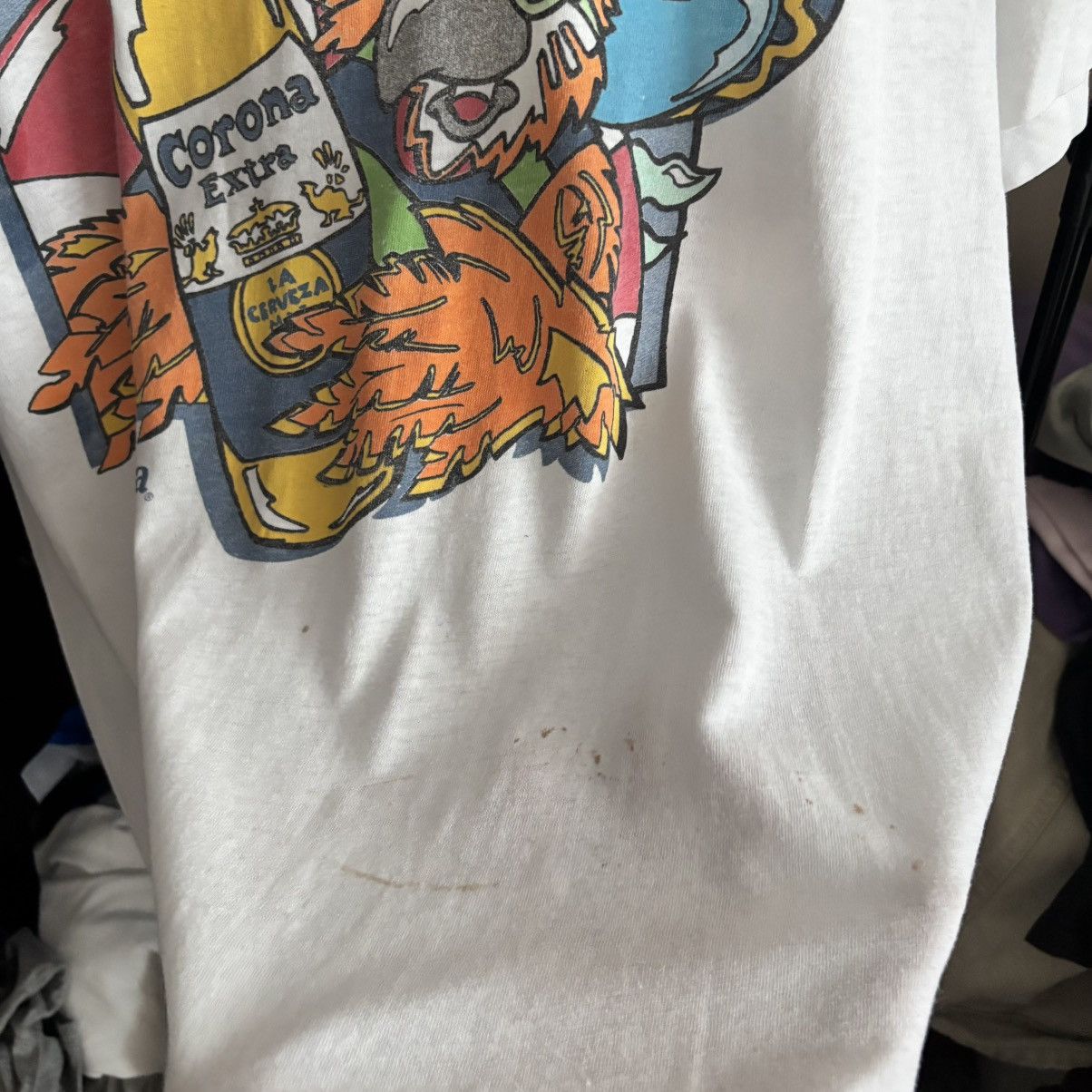 Vintage Vtg 80’s Corona Extra Parrot T-Shirt Beer Grunge ERD Punk Size US L / EU 52-54 / 3 - 5 Thumbnail