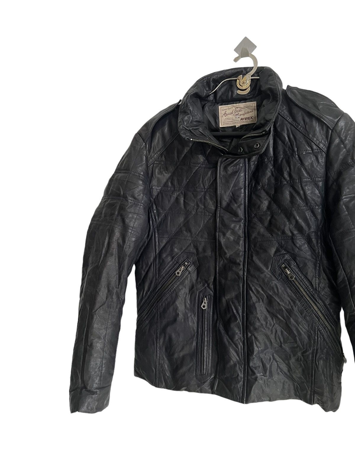 Avirex × Schott Vintage Avirex 💎 Quilted Goatskin Leather Down Biker Jacket Size US S / EU 44-46 / 1 - 2 Thumbnail