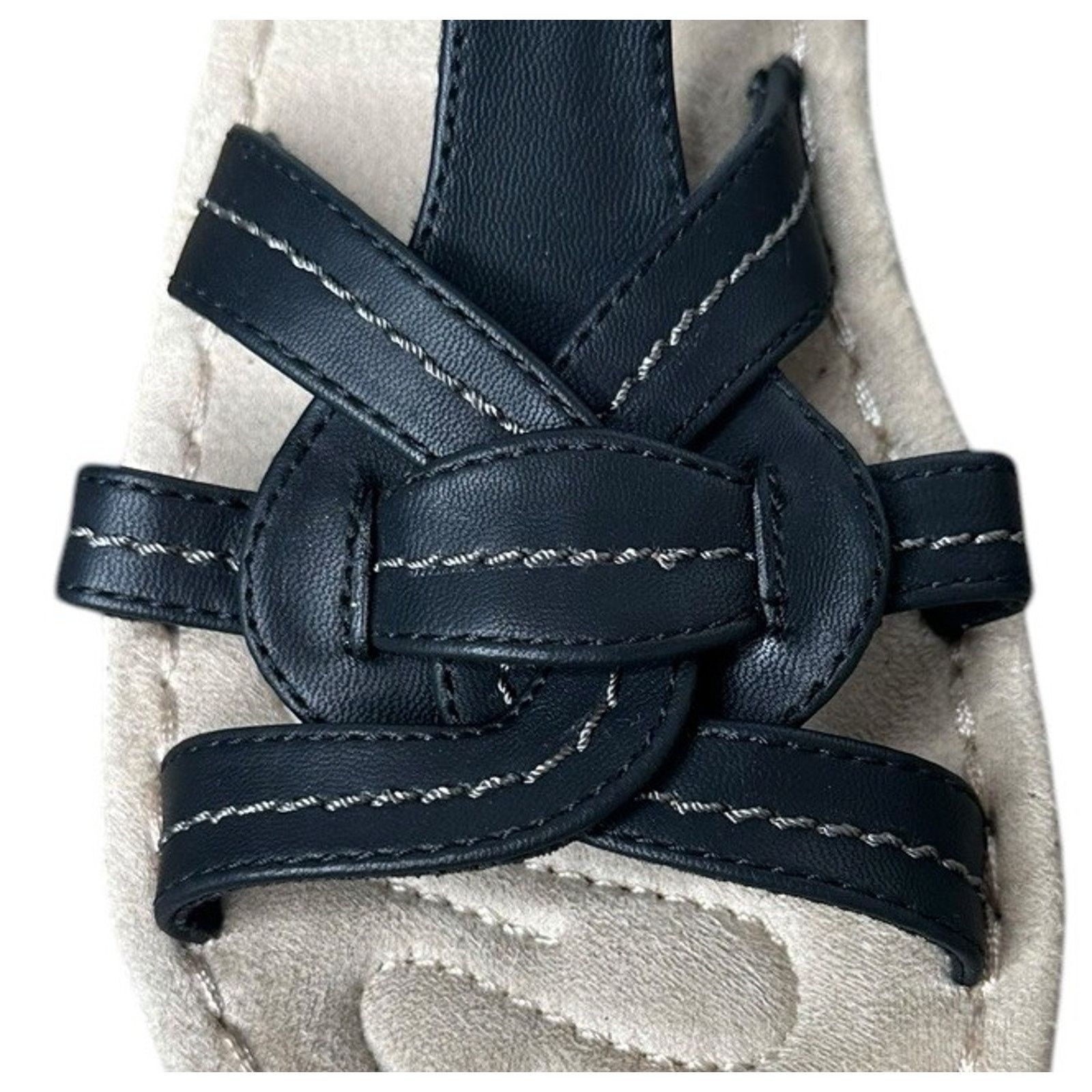 Other Cliffs White Mountain Womens 8 Black Buckle Sandals Vegan Size US 8 / IT 38 - 7 Thumbnail