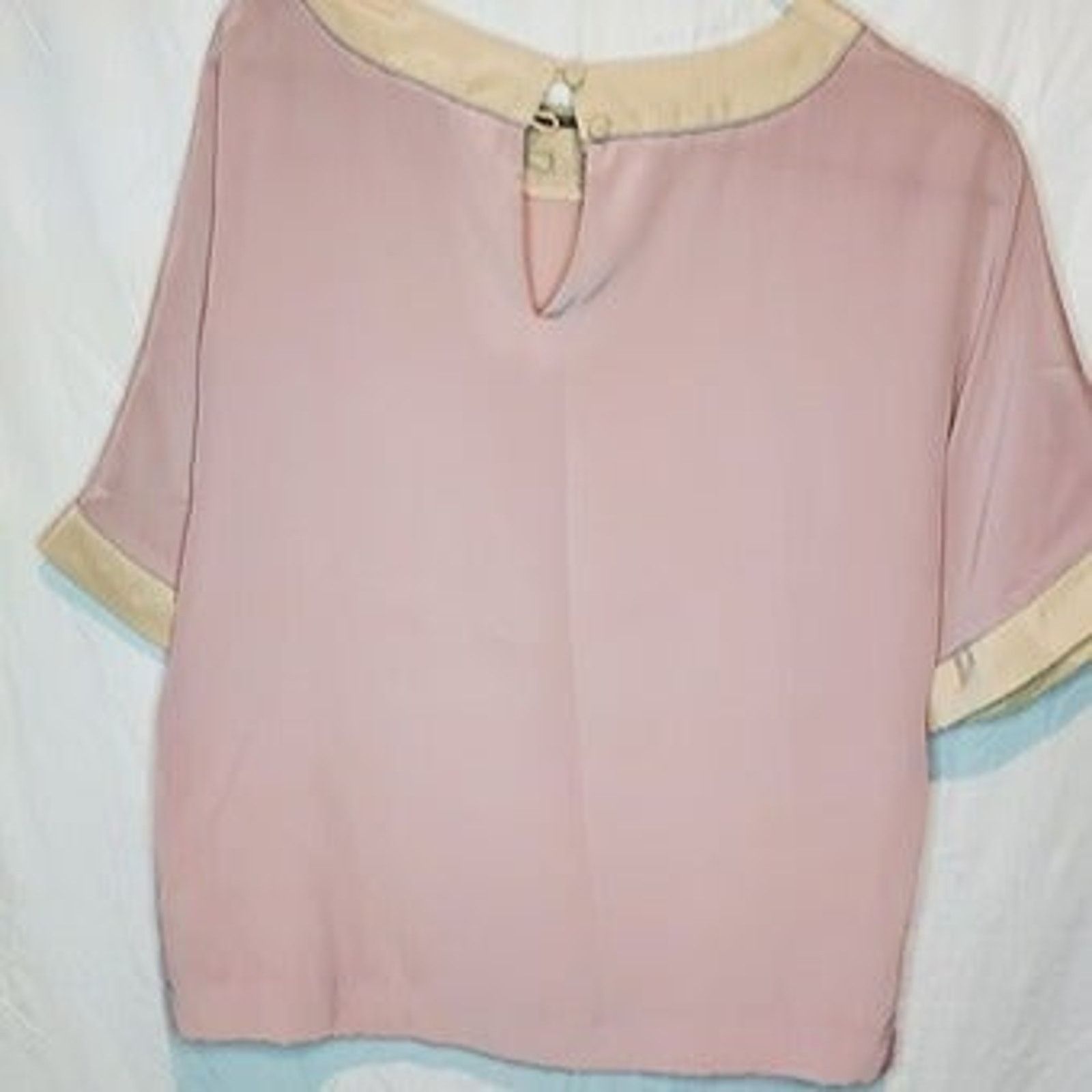 Other Vintage Wilroy Sport Blush Pink Crop Top Short Sleeve Size 8 Size M / US 6-8 / IT 42-44 - 2 Thumbnail