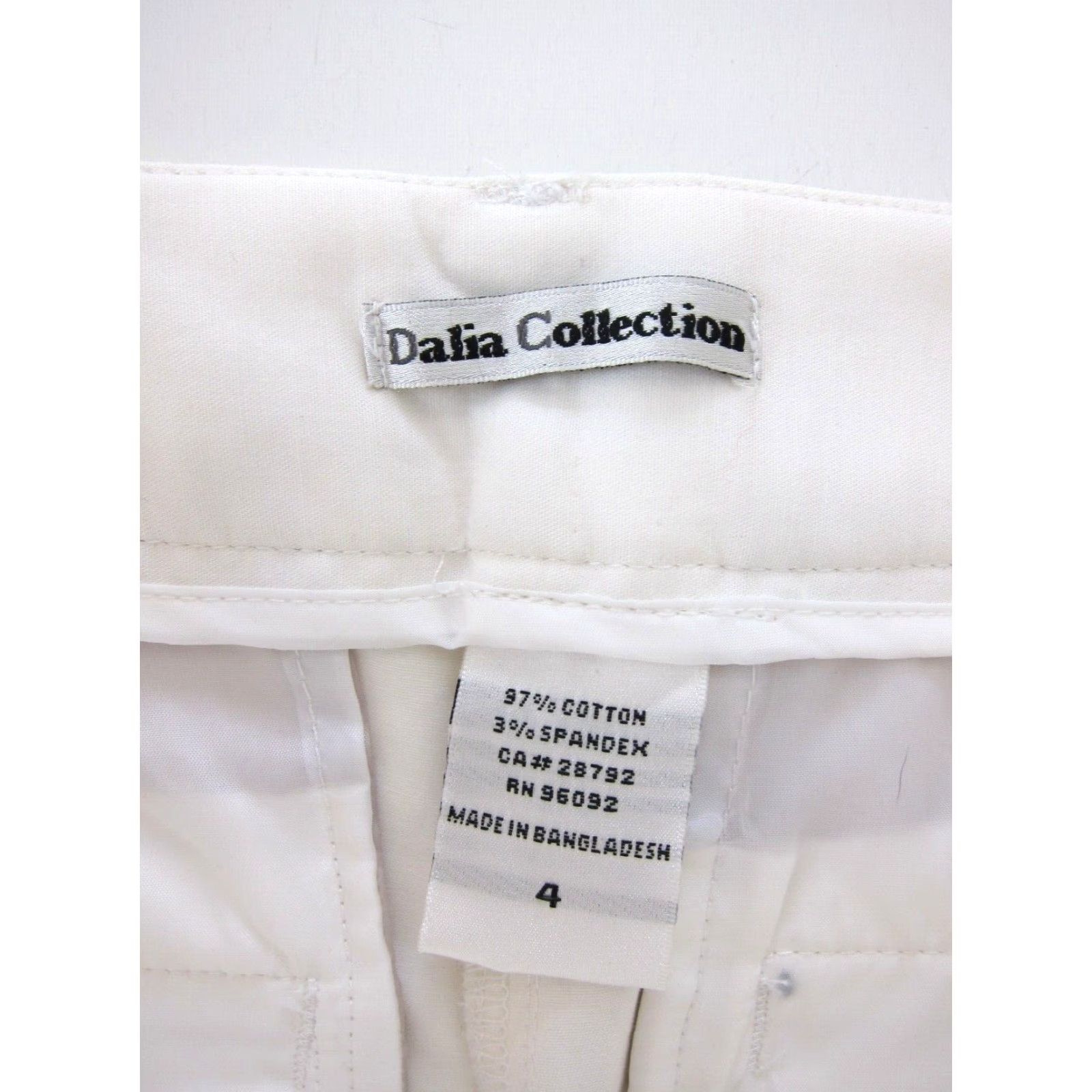 Vintage NWT Dalia Collection White Stretch Very Slim Low Rise City Fit Crop Pant Size 4 Size 27" / US 4 / IT 40 - 4 Thumbnail