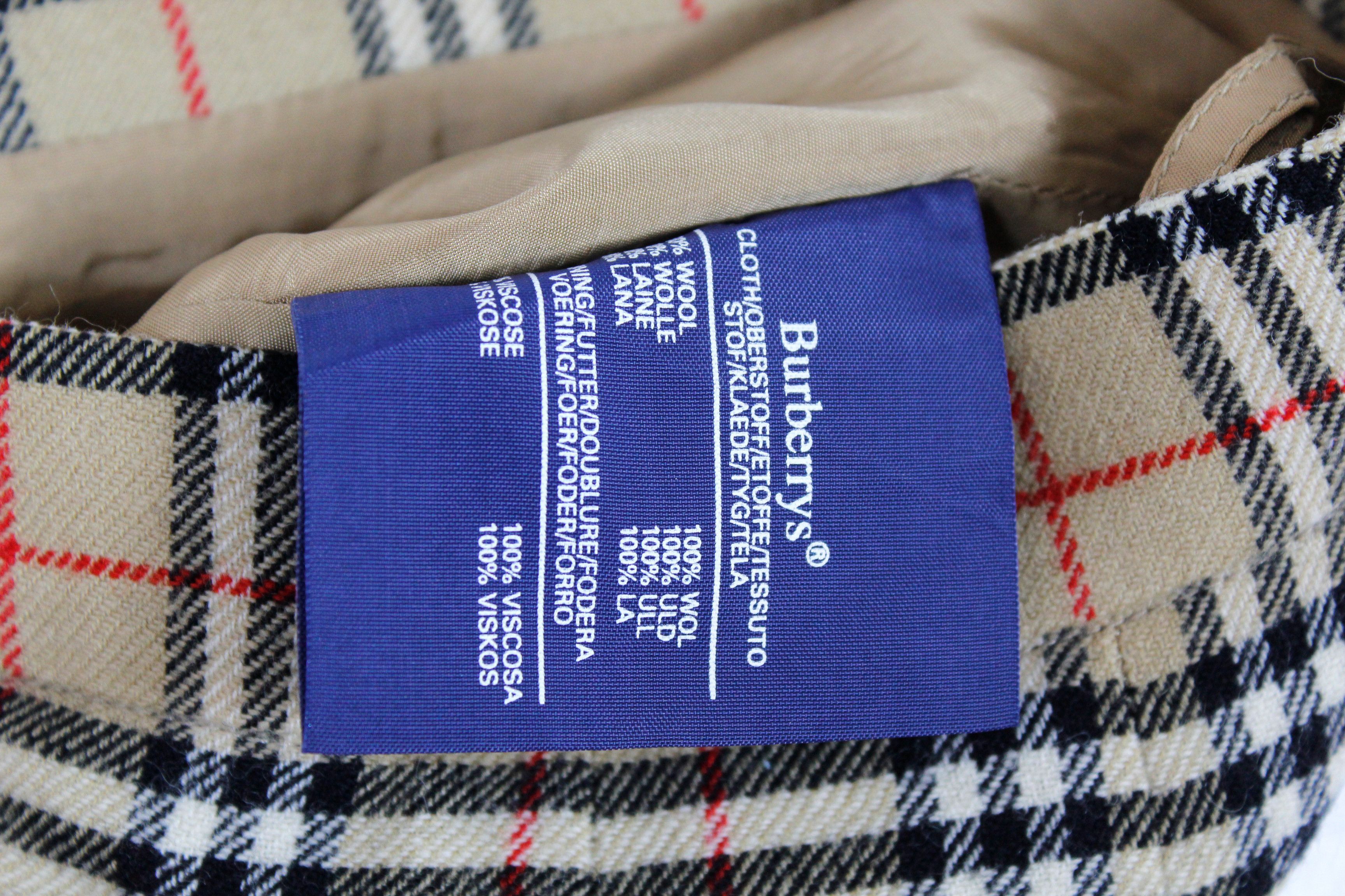 Burberry × Burberry Prorsum Vintage Burberry Beige Check Wool Skirt 90s Size 28" / US 6 / IT 42 - 7 Thumbnail