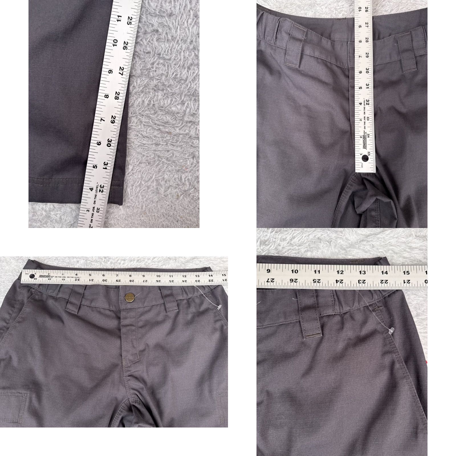 Vintage Vertx Cargo Pants Women 8 Gray Cotton Polyester Blend Regular Pocket Elastic Waist Front Flat Vintage: No Size 30" / US 8 / IT 44 - 8 Thumbnail