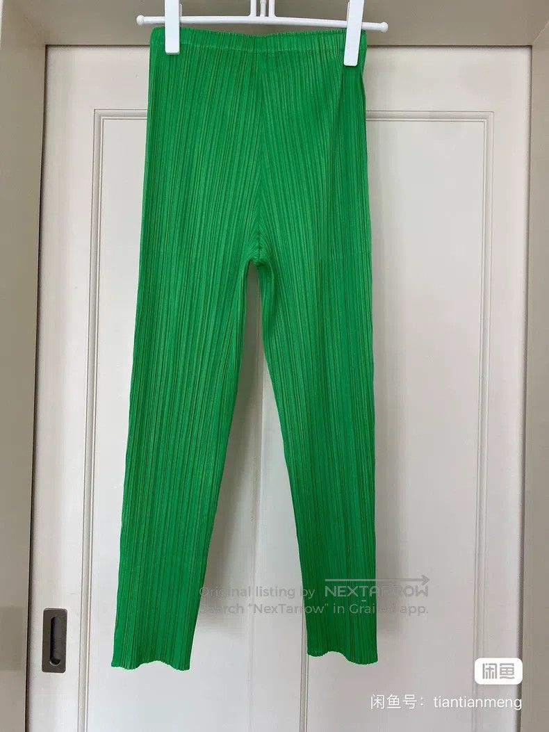 Issey Miyake Issey Miyake size:3 Green Trousers Size 31" - 4 Thumbnail