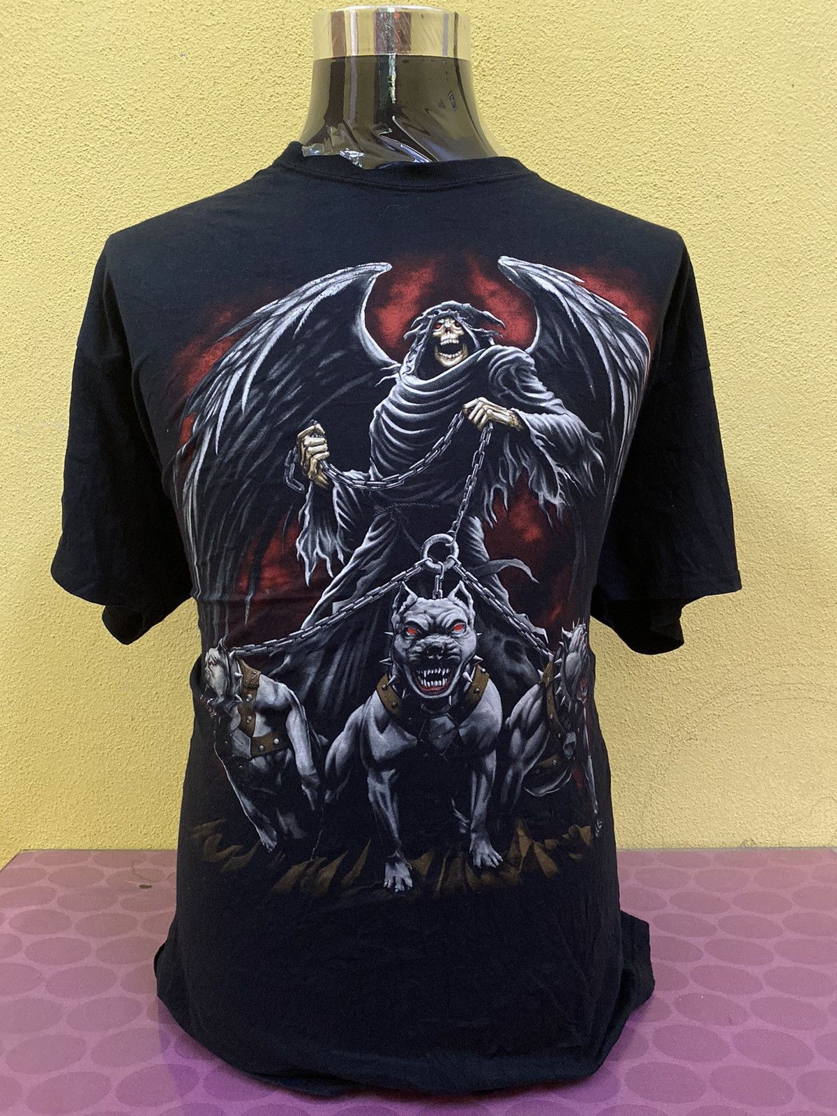 Affliction × Fruit Of The Loom × Vintage Vintage 2000s Affliction style Grim Reaper Skull Graphics Size US XXL / EU 58 / 5 - 3 Thumbnail