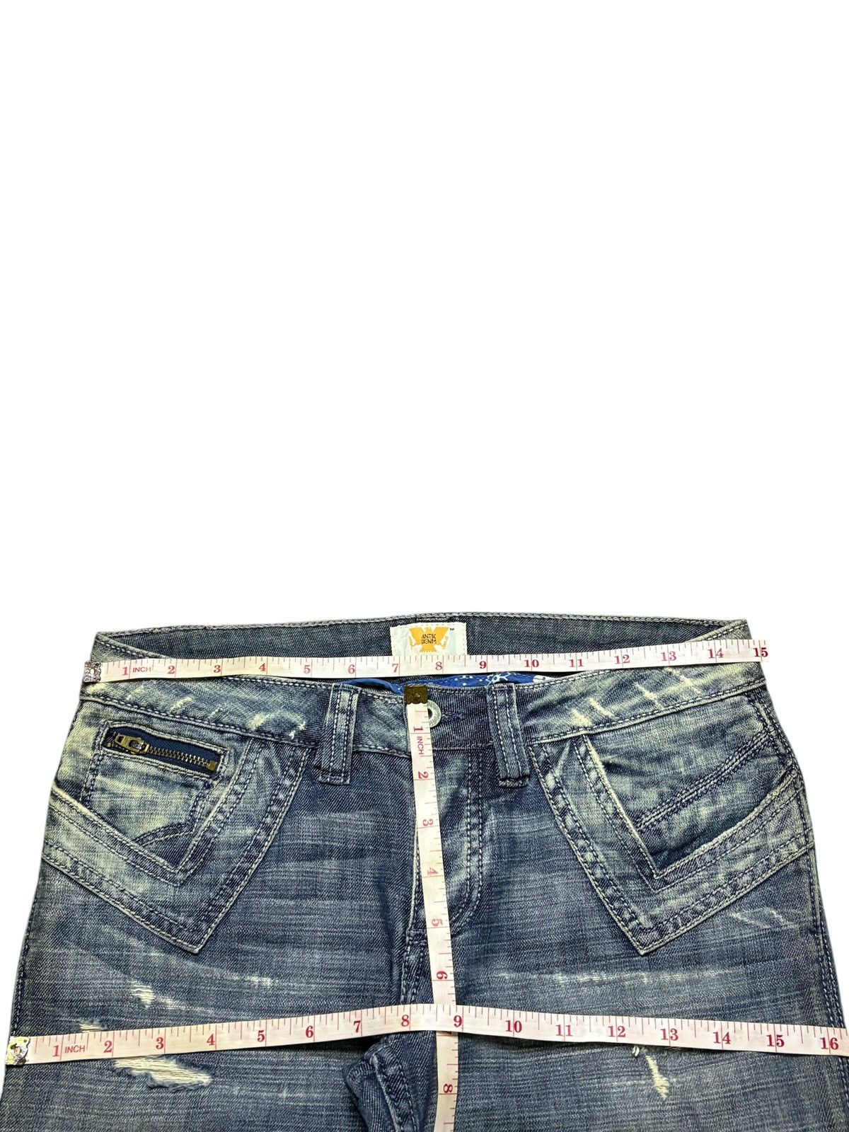 Antik Denim × Japanese Brand Vintage Antik Denim Acid Mud Wash Bootcut Flare Jeans Size 30" / US 8 / IT 44 - 10 Thumbnail