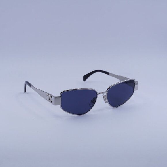 Celine Celine CL40293U 16V Sunglasses Shiny Palladium Geometric Fra Size ONE SIZE - 5 Thumbnail