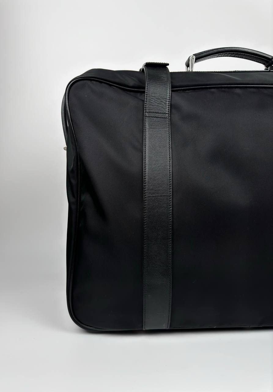 Prada Prada Saffiano Black Nylon Luggage Bag Size ONE SIZE - 11 Thumbnail