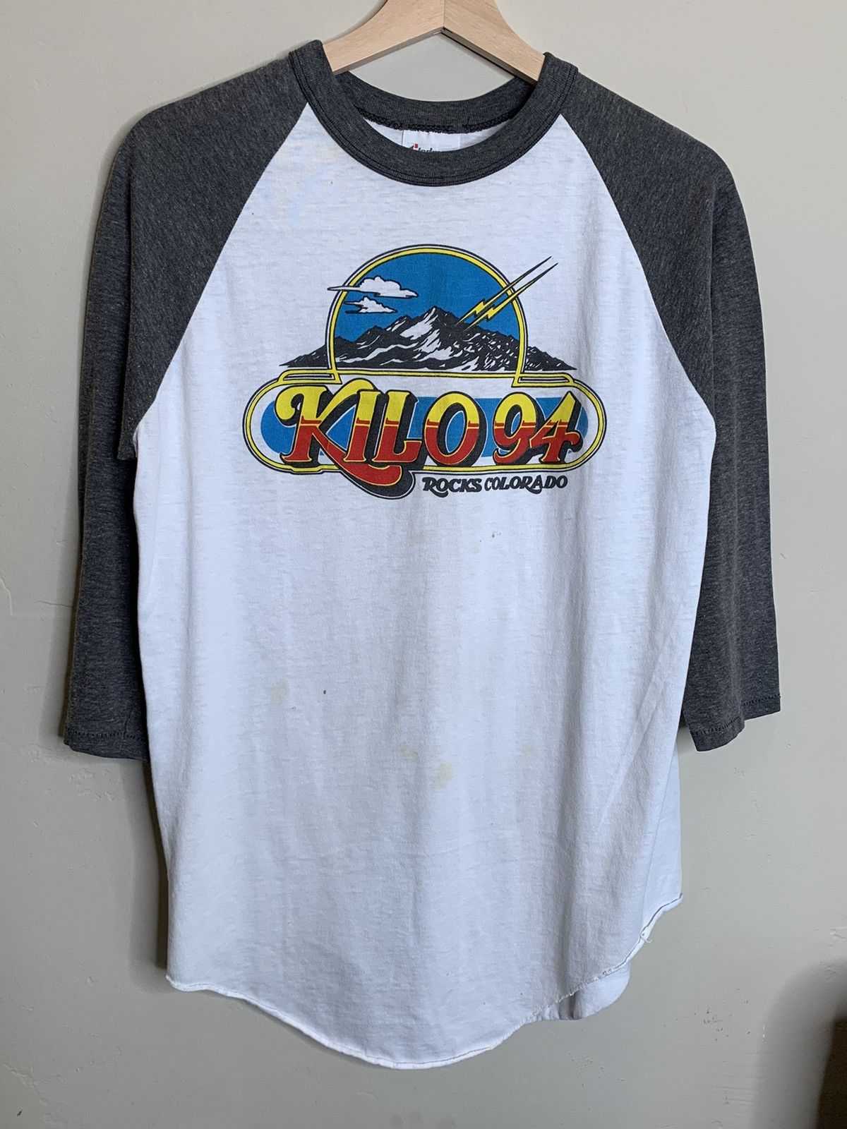RARE* Vintage 80s KILO 94 Rocks Colorado Radio Station Shirt