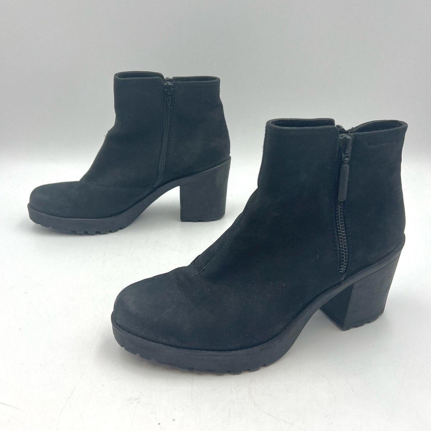 Vagabond Vagabond Grace Boots Black Nubuck Leather Booties Size US 9 / IT 39 - 1 Thumbnail