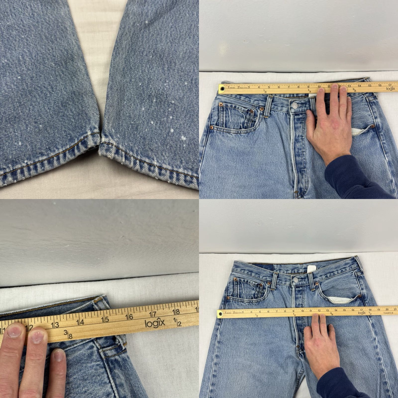 Levi's VINTAGE Levi's 501 Jeans Adult 33x32 Button Fly Straight Mens Blue 90s Denim Size US 33 - 8 Thumbnail