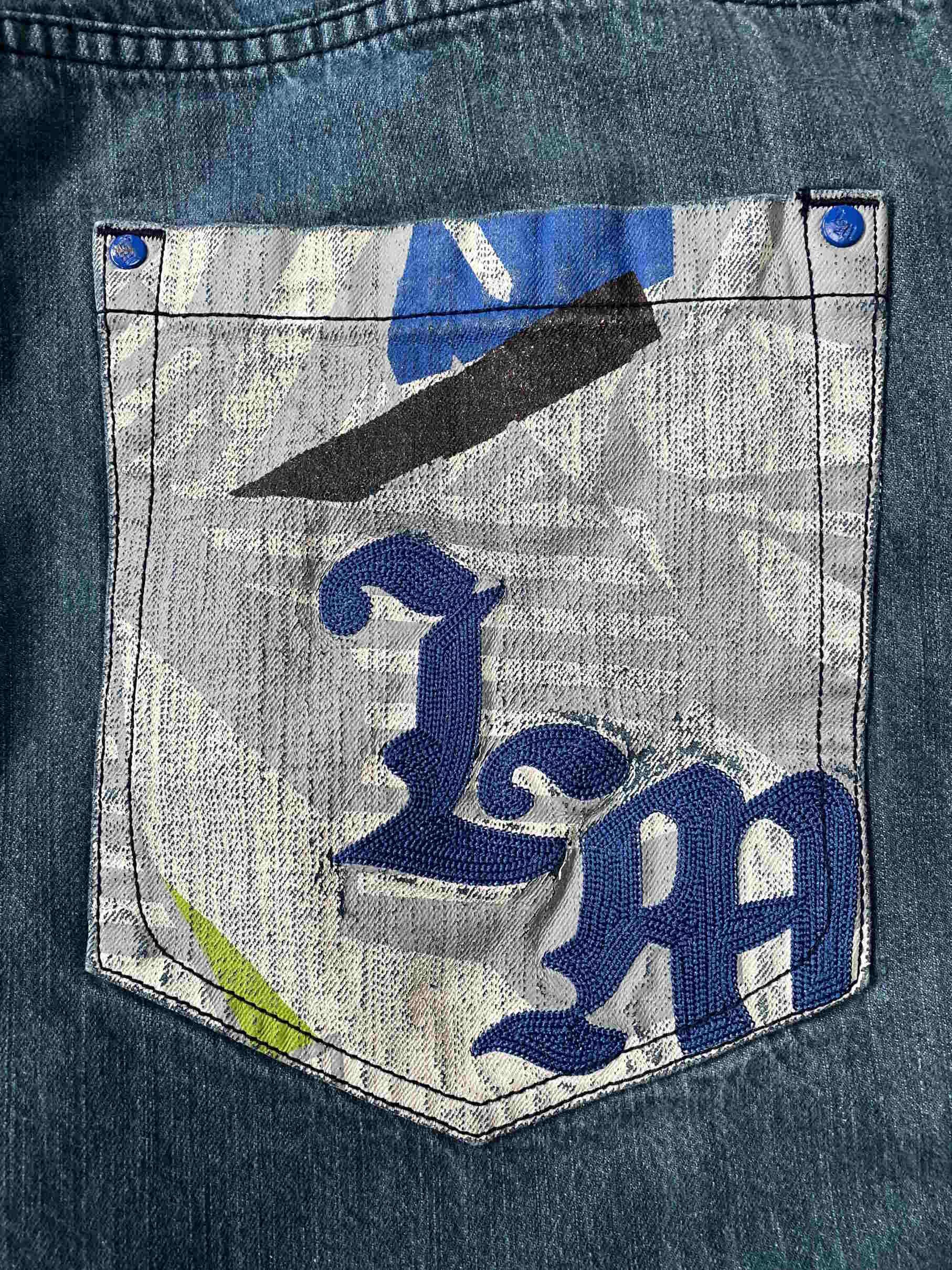 Live Mechanics LIVE MECHANICS LION GRAPHIC BAGGY JEANS Size US 40 / EU 56 - 6 Thumbnail