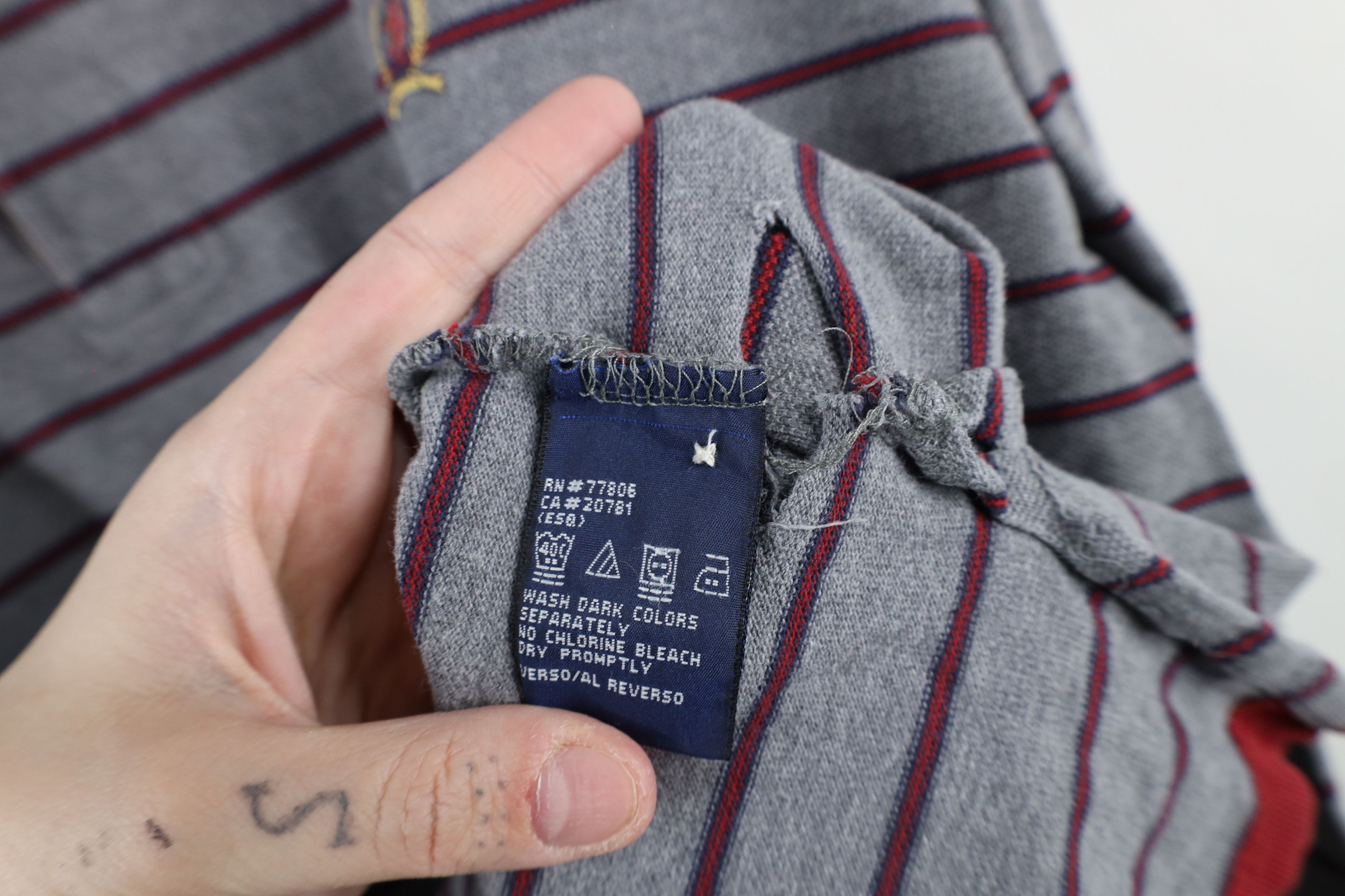Tommy Hilfiger × Vintage Vintage 90s Tommy Hilfiger Striped Long Sleeve Rugby Polo Size US XXL / EU 58 / 5 - 11 Thumbnail