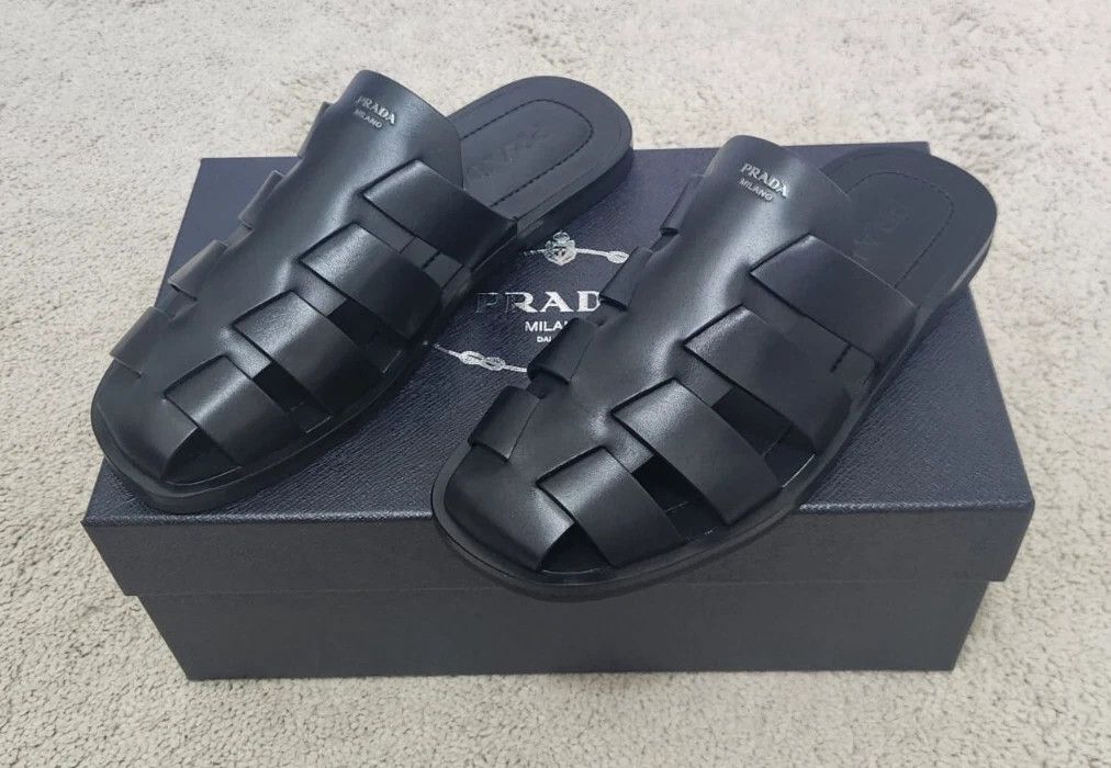 Prada Leather Fisherman Mule Shoess Men Prada Size 7 / Us Size 8 Shoes in Black
