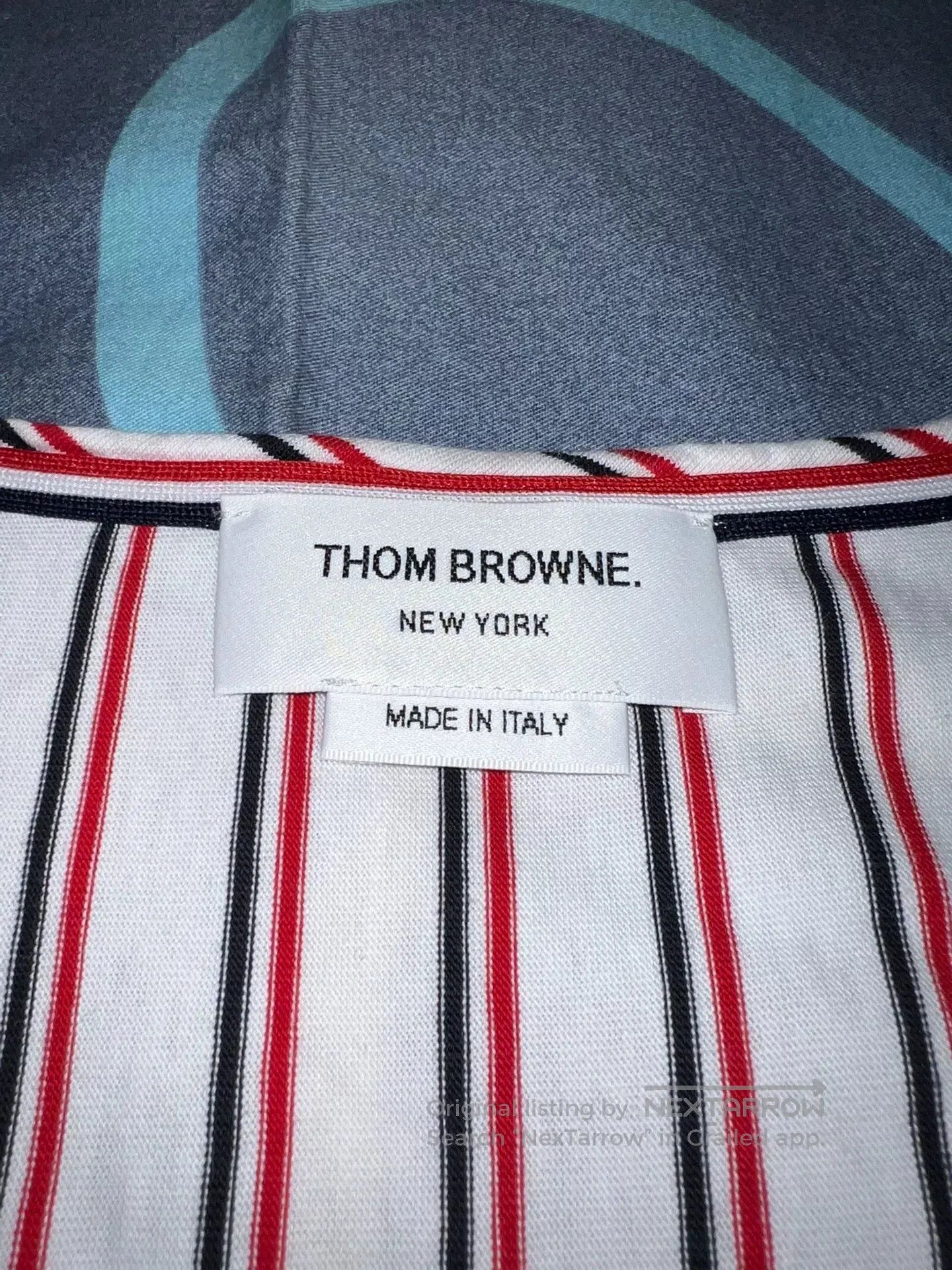 Thom Browne thom browne striped logo short sleeve t-shirt. Size US M / EU 48-50 / 2 - 4 Thumbnail