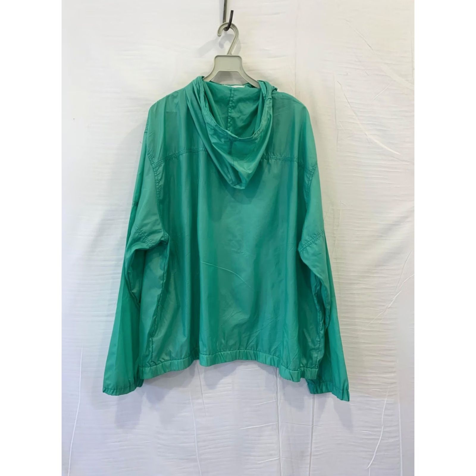Izod VINTAGE IZOD Lacoste Anorak Windbreaker Jacket Men’s Large Teal Mint Hooded 80s Size US L / EU 52-54 / 3 - 2 Thumbnail