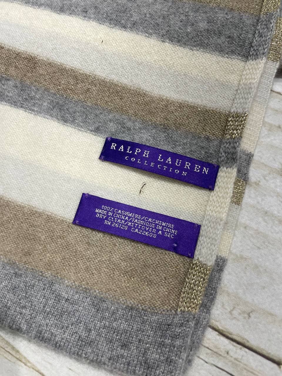 Ralph Lauren Ralph Lauren Collection Purple Lebel Cashmere Scarf Luxury Size ONE SIZE - 4 Thumbnail