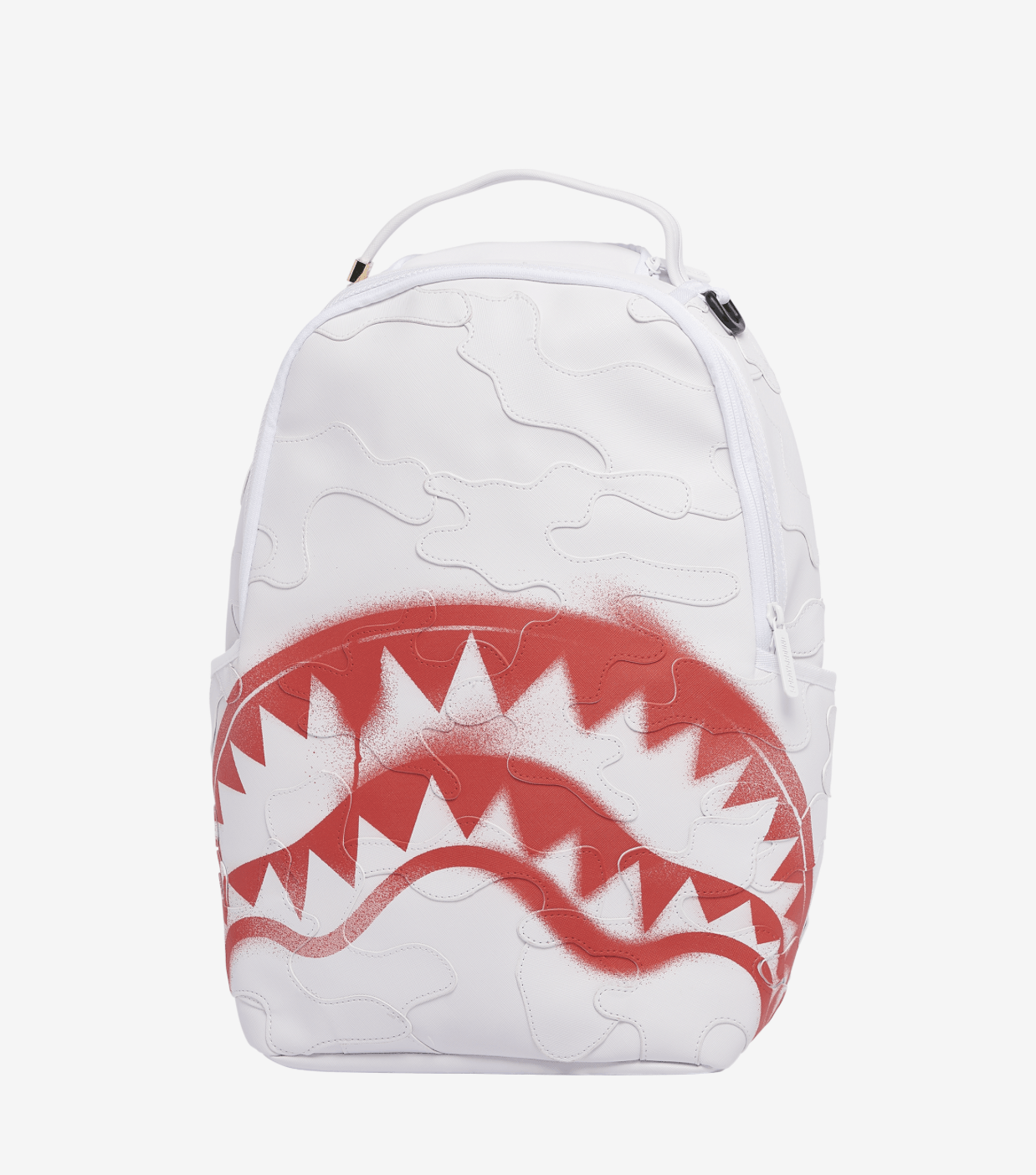 image of Sprayground Sharkmouth Backpack White in Red/White, Men's