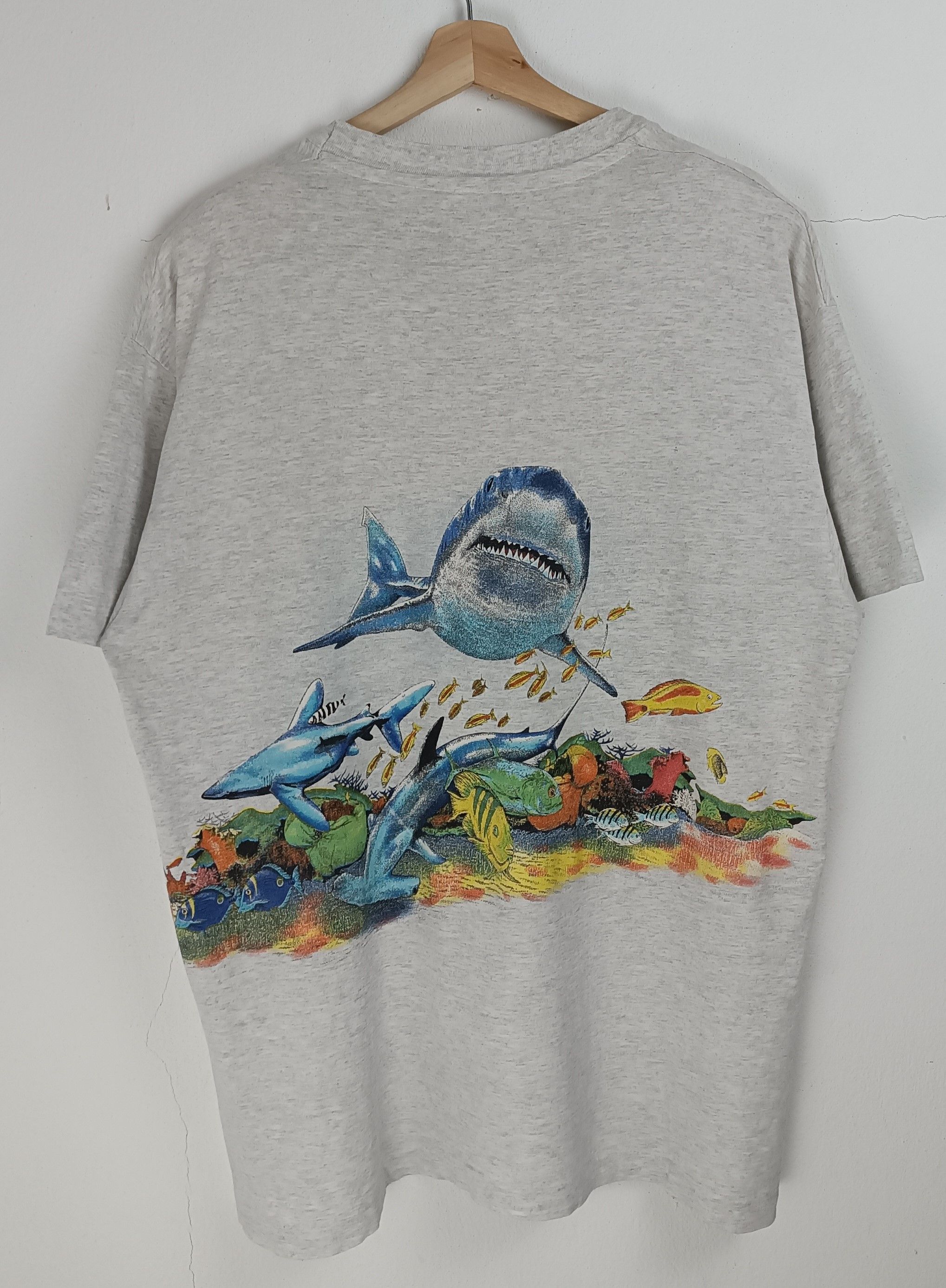 Habitat VINTAGE 90'S ST.MARTIN WEST INDIES SHARK MARINE LIFE Size US XL / EU 56 / 4 - 4 Thumbnail