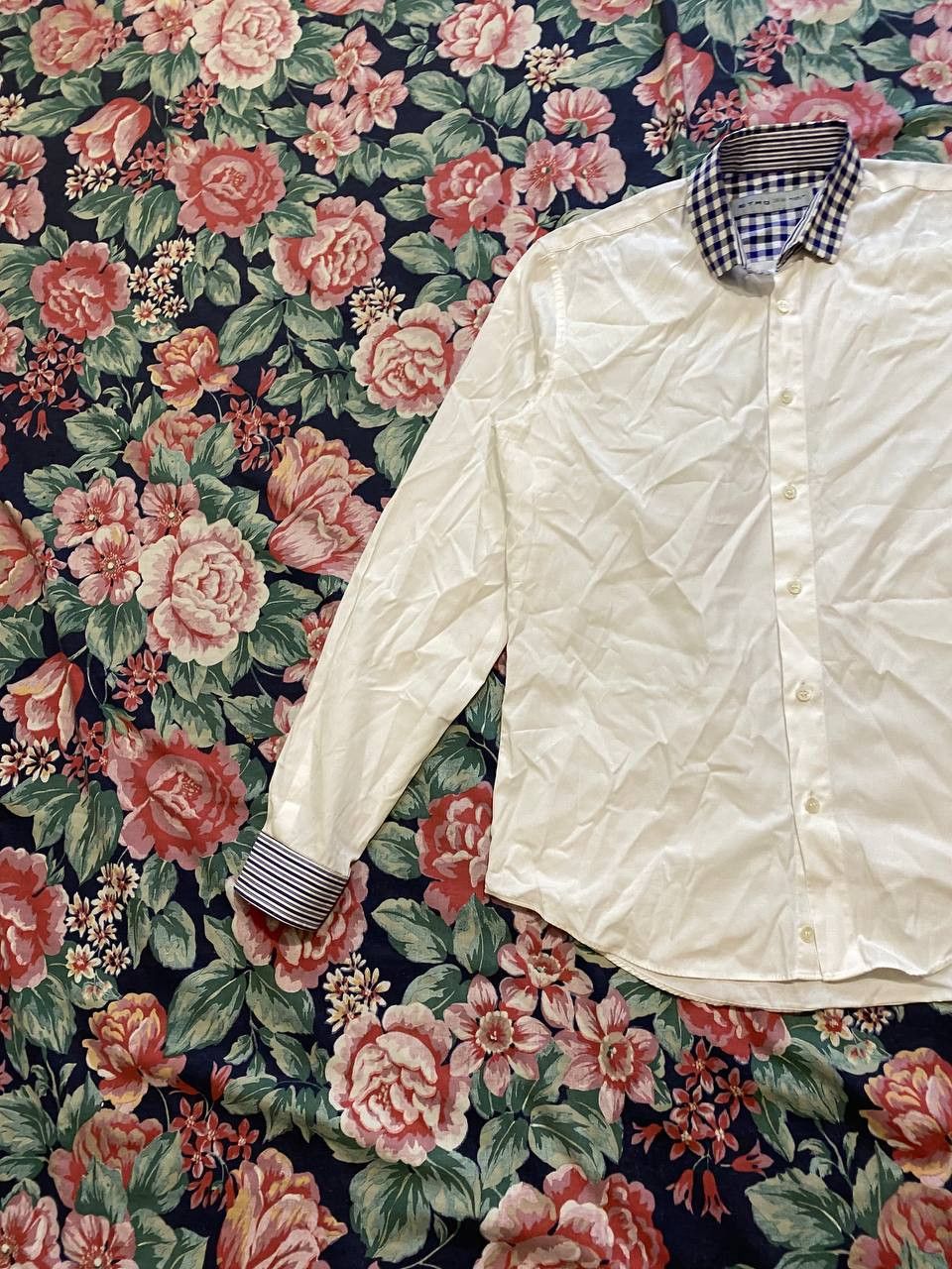 Etro White Shirt VINTAGE ETRO Y2K Size M Streetwear Size US M / EU 48-50 / 2 - 2 Thumbnail