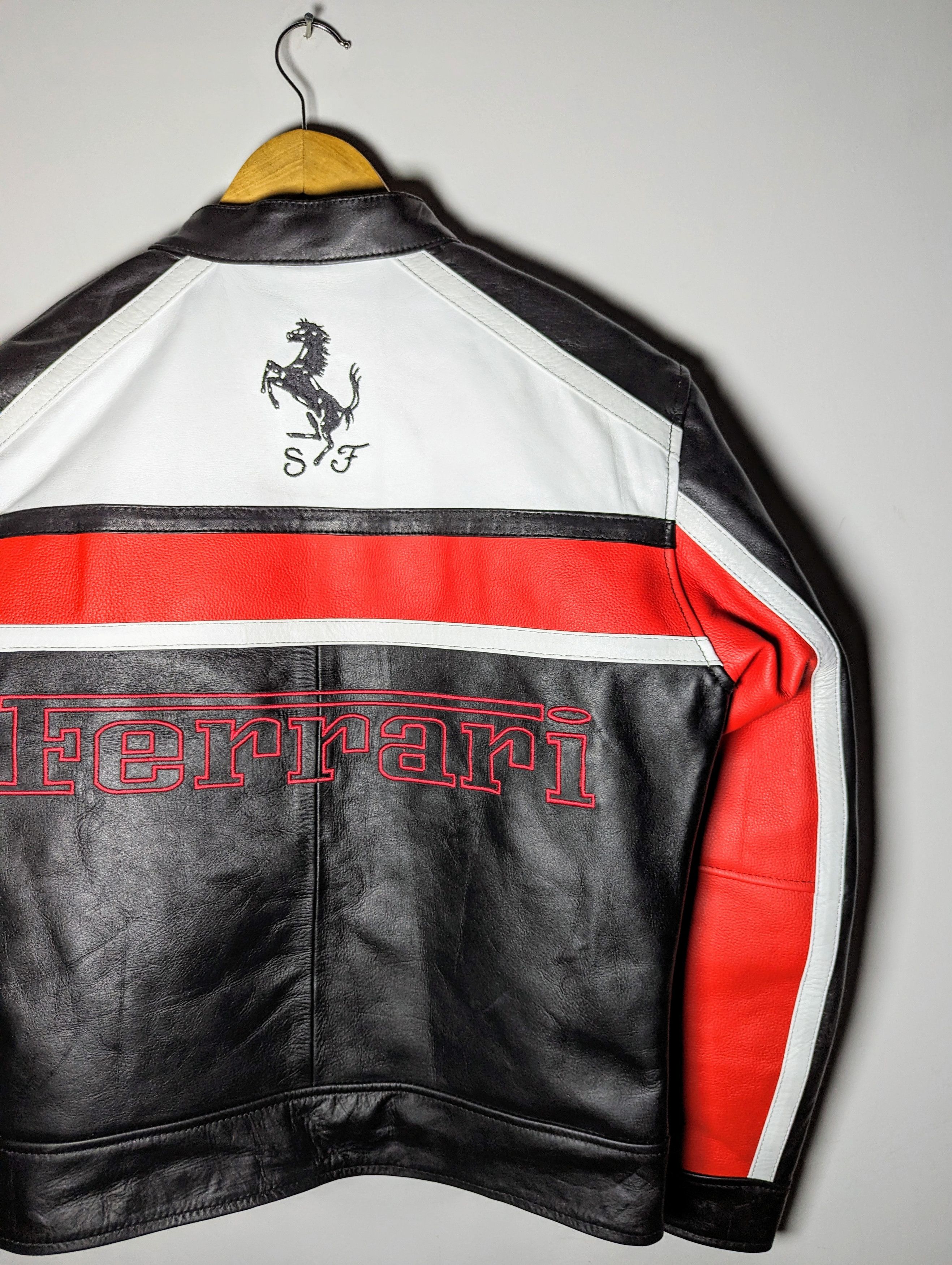 Vintage VINTAGE FERRARI LEATHER JACKET RARE STREETWEAR Size US L / EU 52-54 / 3 - 10 Thumbnail