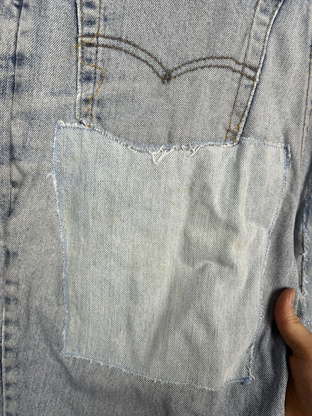 Levi's Vintage Clothing Rare Levi’s vintage custom patchwork silver tab jeans shorts Size 27" / US 4 / IT 40 - 5 Thumbnail