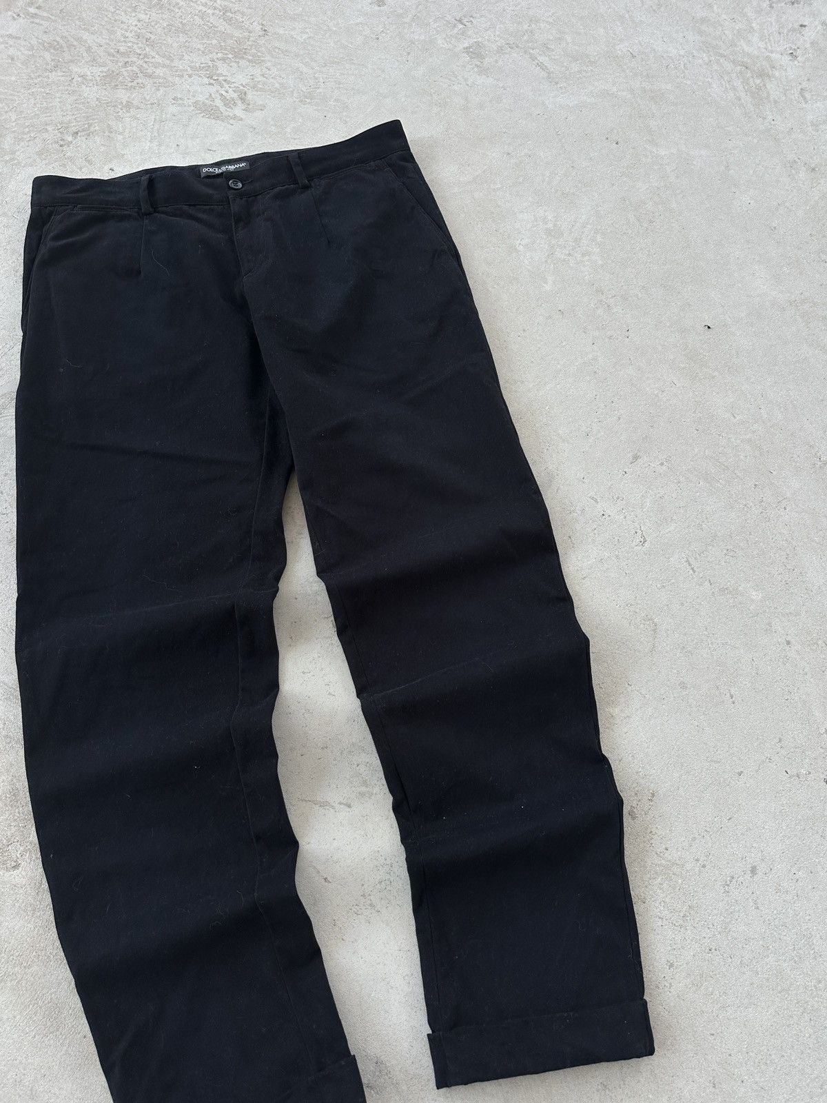 Dolce & Gabbana Dolce & Gabbana Black Slim Fit Chino Pants Men’s Size US 32 / EU 48 - 2 Thumbnail