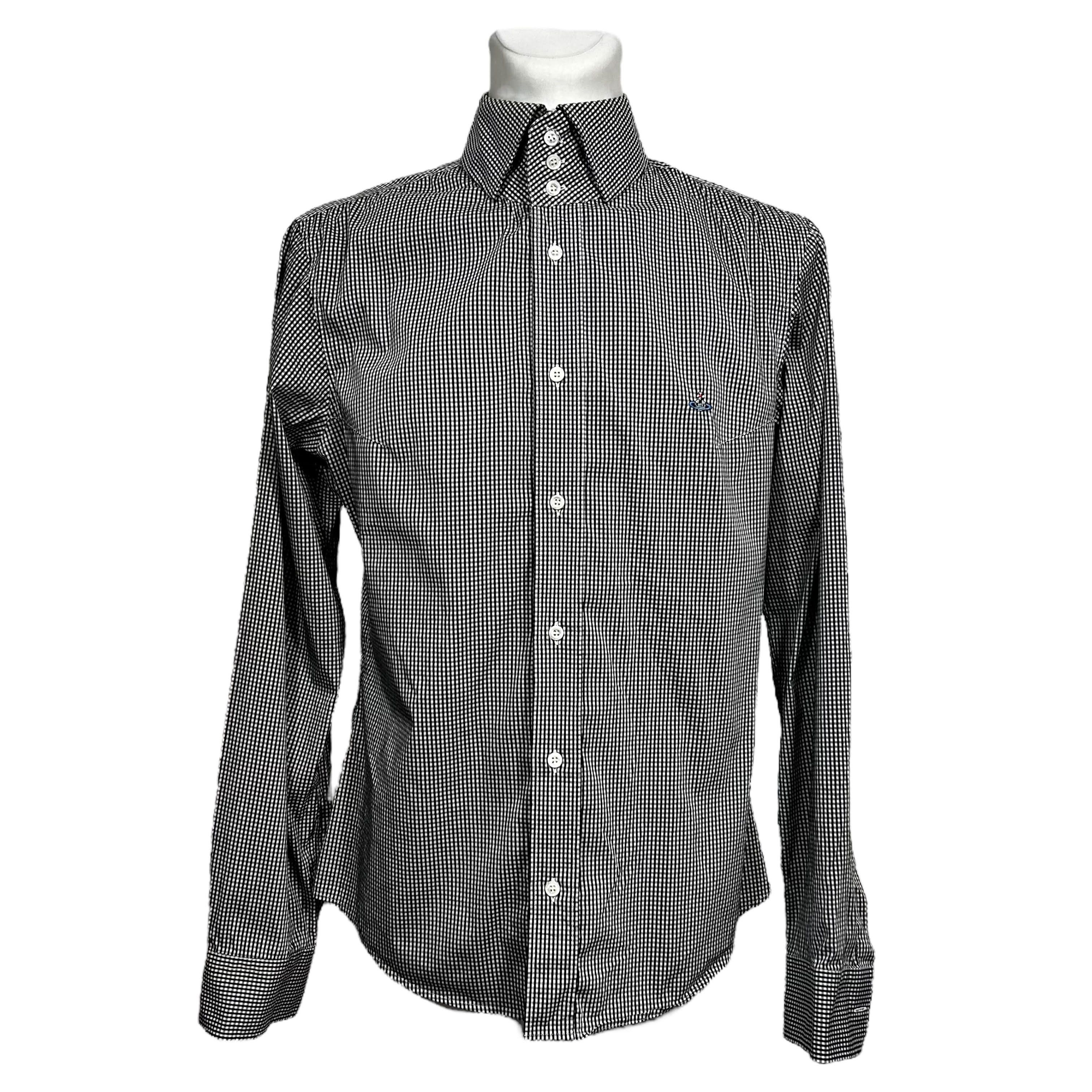 Vivienne Westwood Vivienne Westwood Black White Microcheck Shirt Size 4 Size US XL / EU 56 / 4 - 1 Thumbnail
