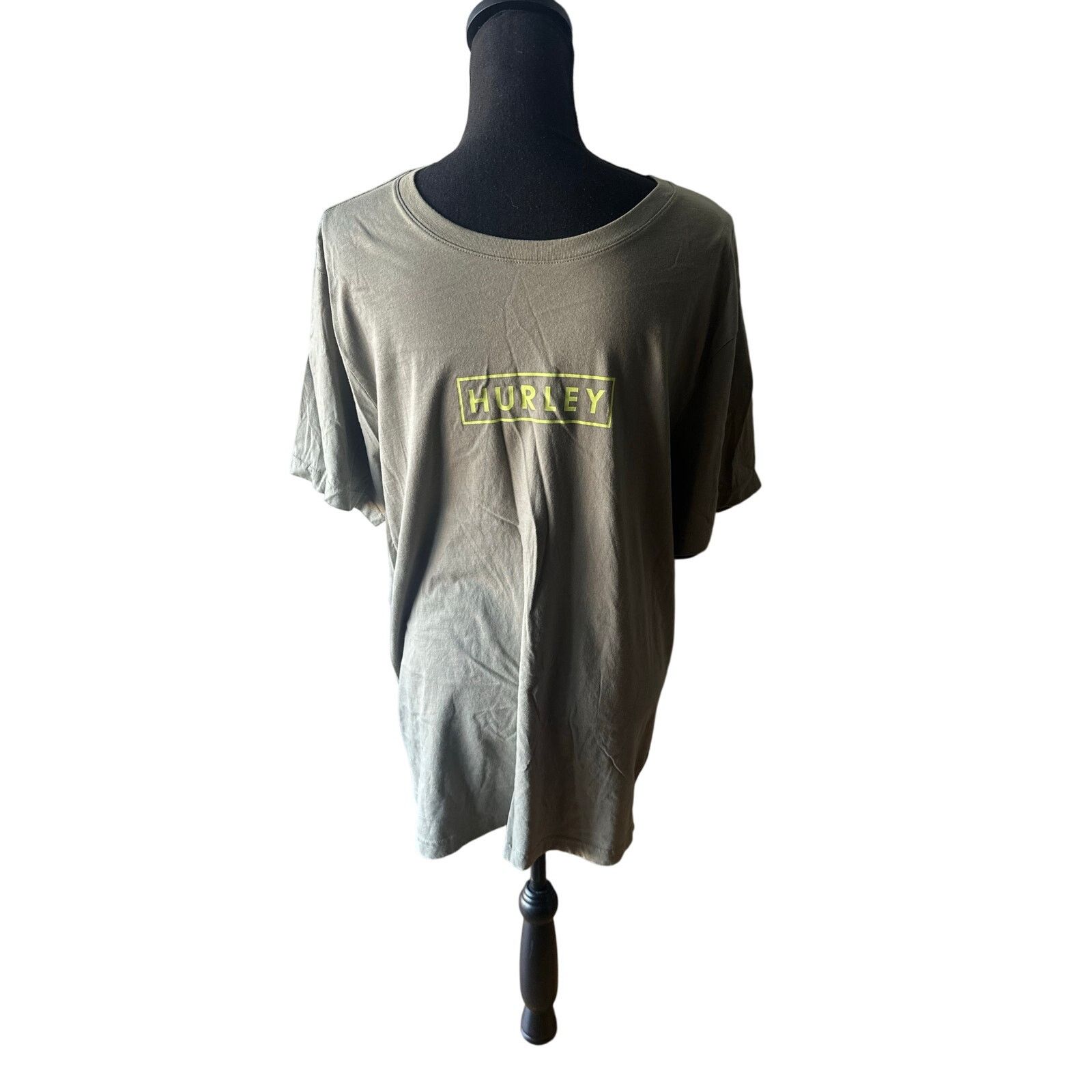 Hurley Hurley Olive Green Short-Sleeve Logo T-Shirt – Men’s XL Size US XL / EU 56 / 4 - 1 Thumbnail