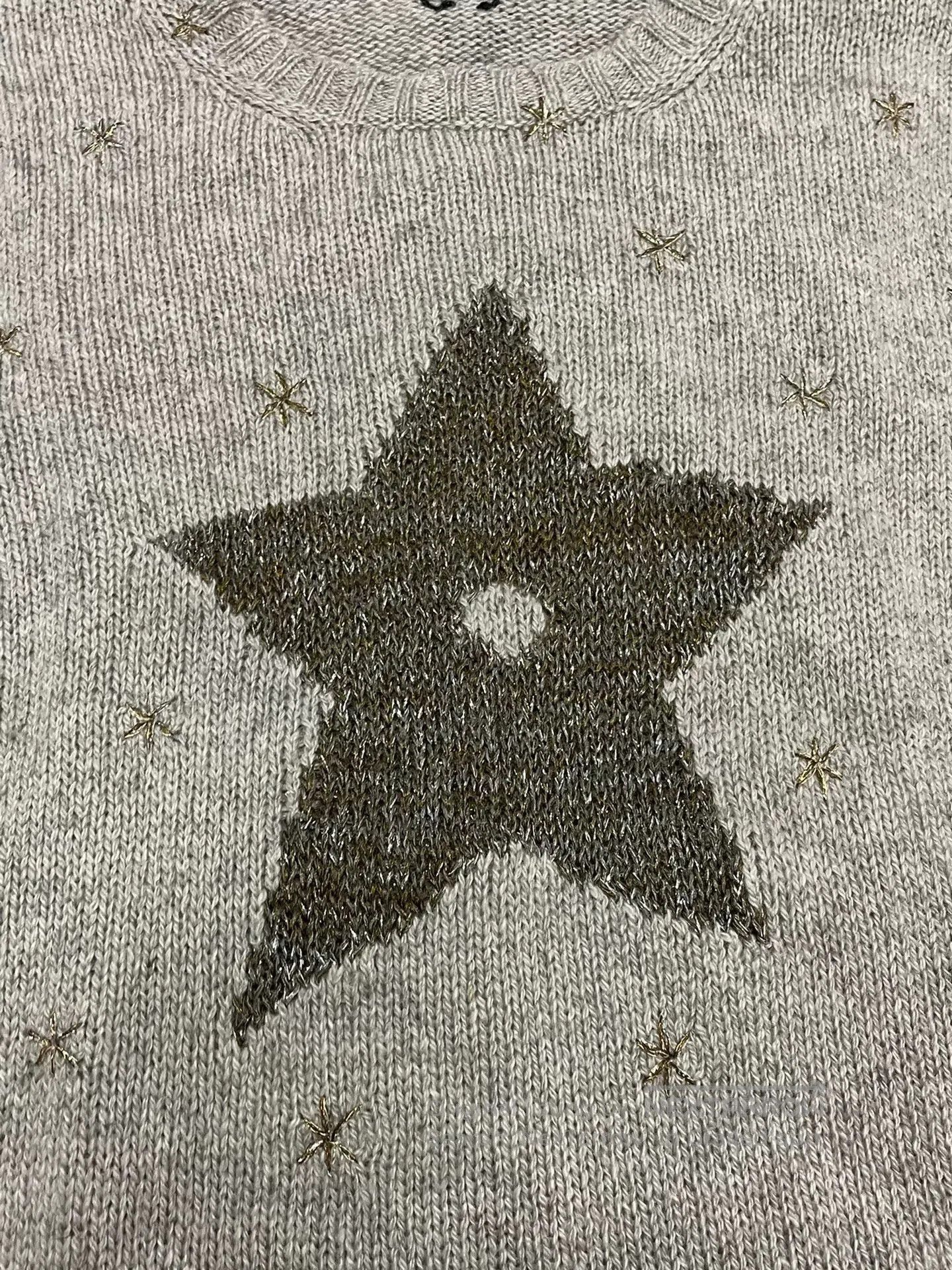 Dior Dior Gray Star Knit Sweater. Size US M / EU 48-50 / 2 - 2 Thumbnail