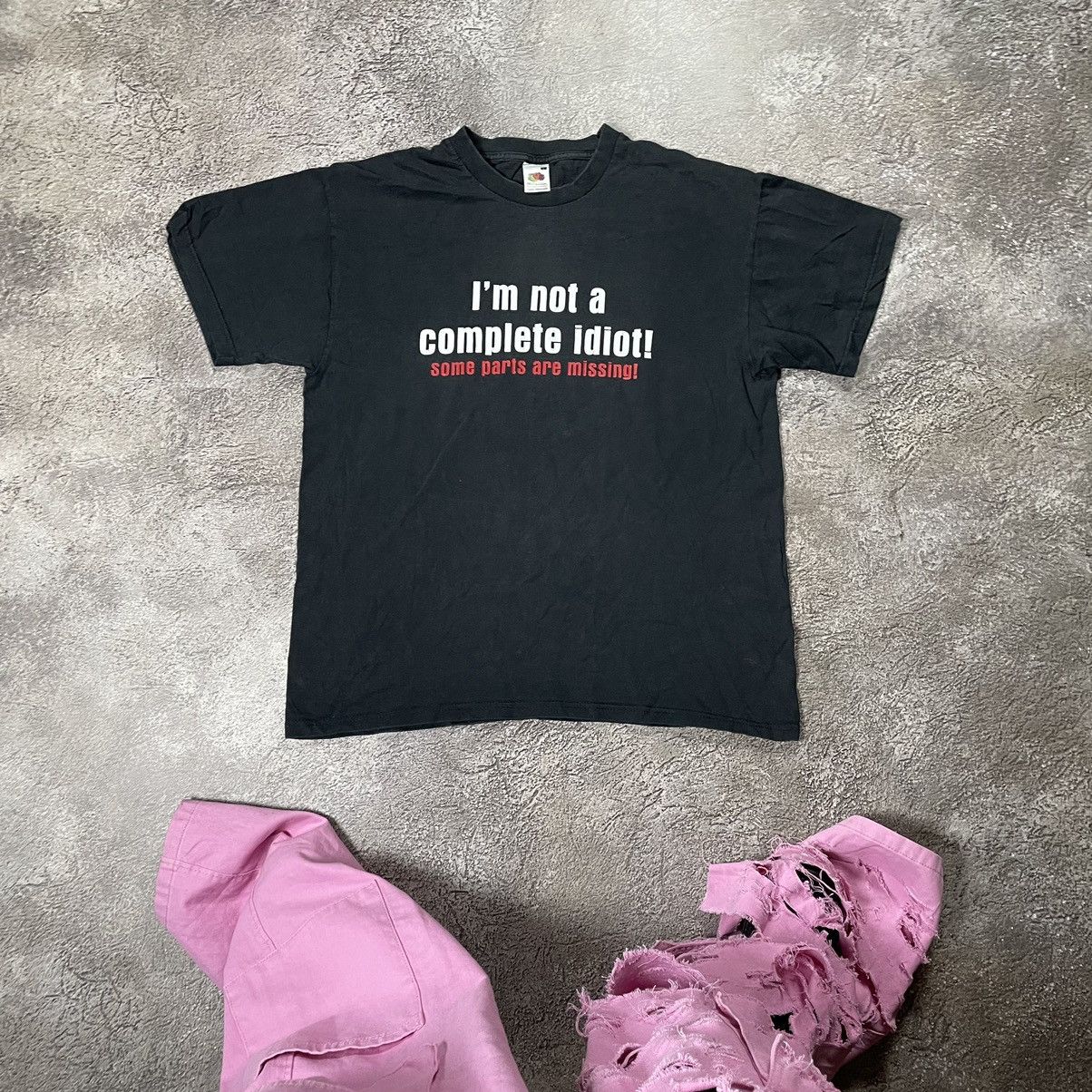 Vintage Vintage Y2K Thrashed Graphic Tee Faded Black Oversized L Size US L / EU 52-54 / 3 - 1 Thumbnail