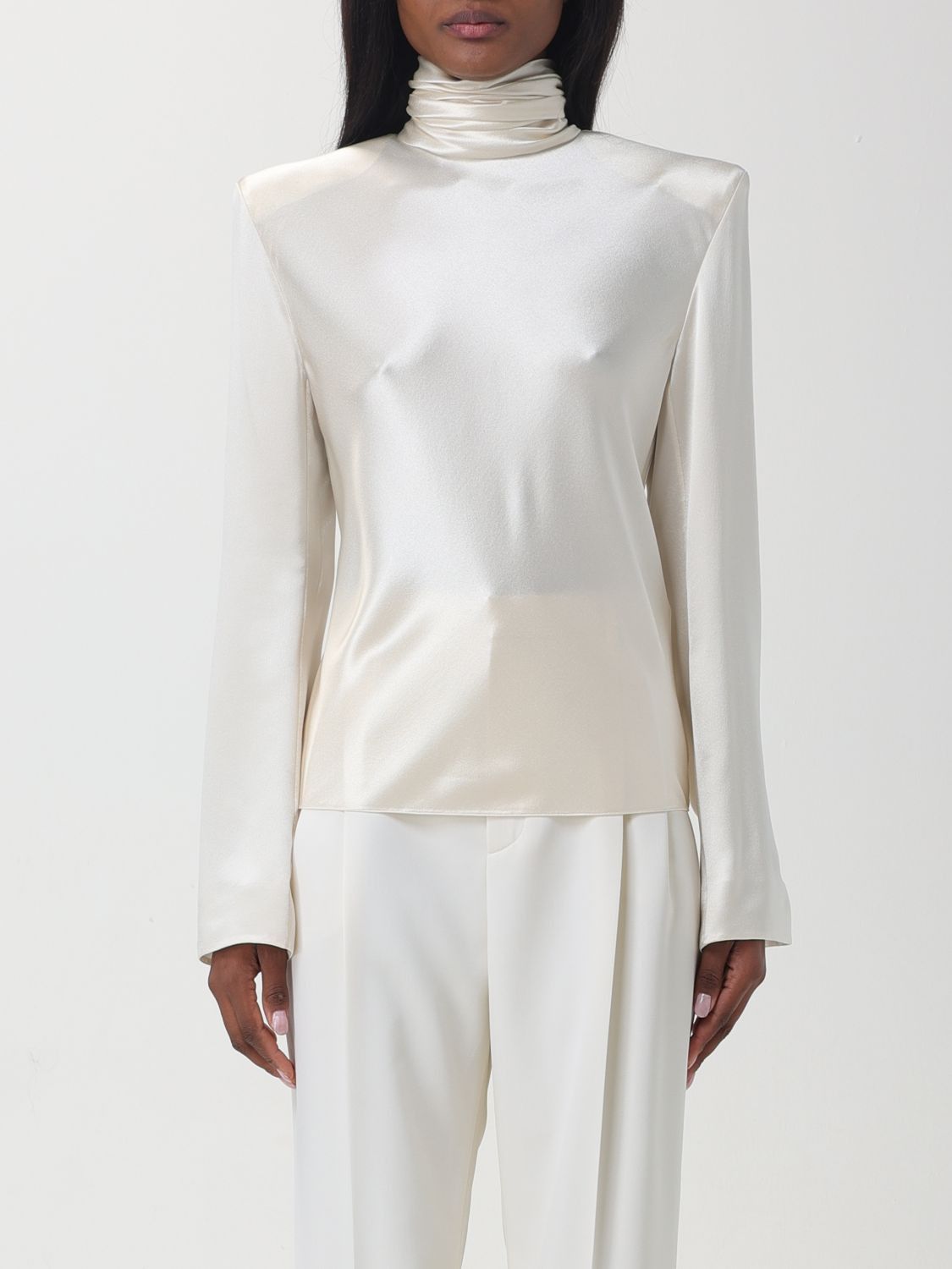image of Saint Laurent Paris Saint Laurent Shirt Woman Ivory, Women's (Size XS)